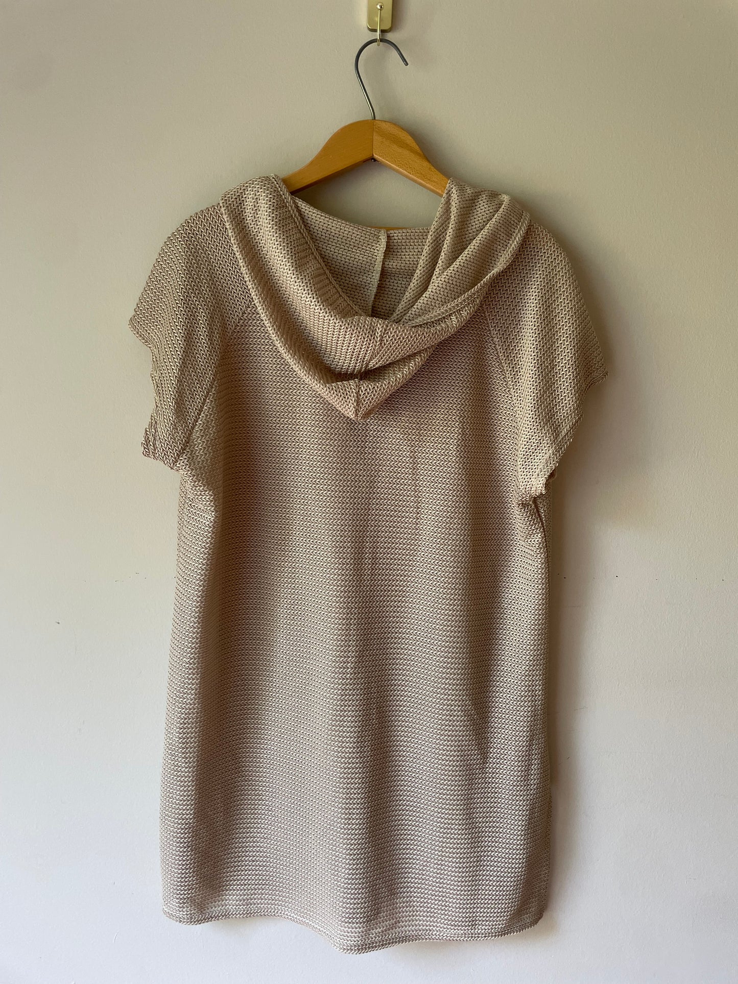 Jordan Taylor Neutral Knit Hooded Beach Cover-Up – XL
