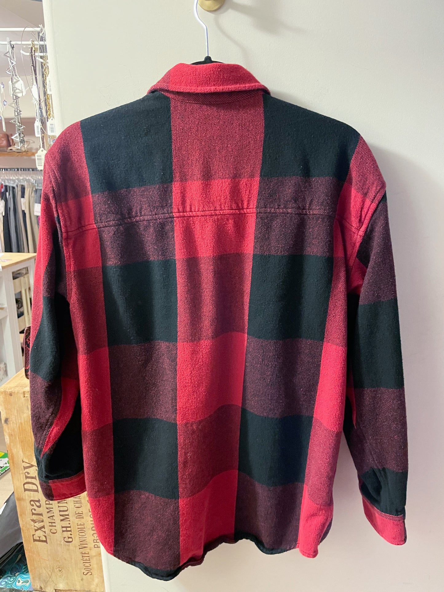 TNA Red Checker Plaid Cotton Shirt Jacket - S/M/L
