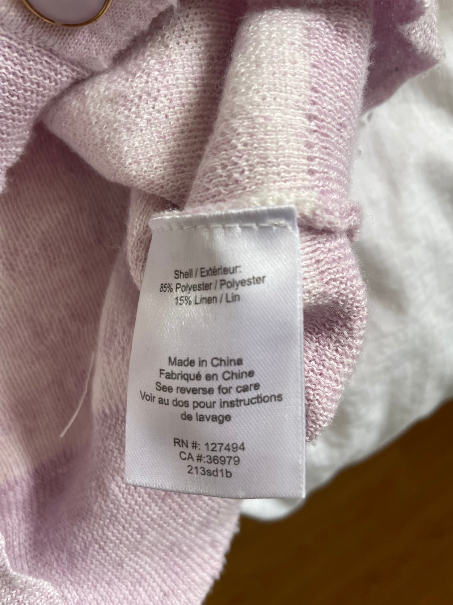 Heartloom Pink Gingham Knit Button-Up Cardigan Knit - Small