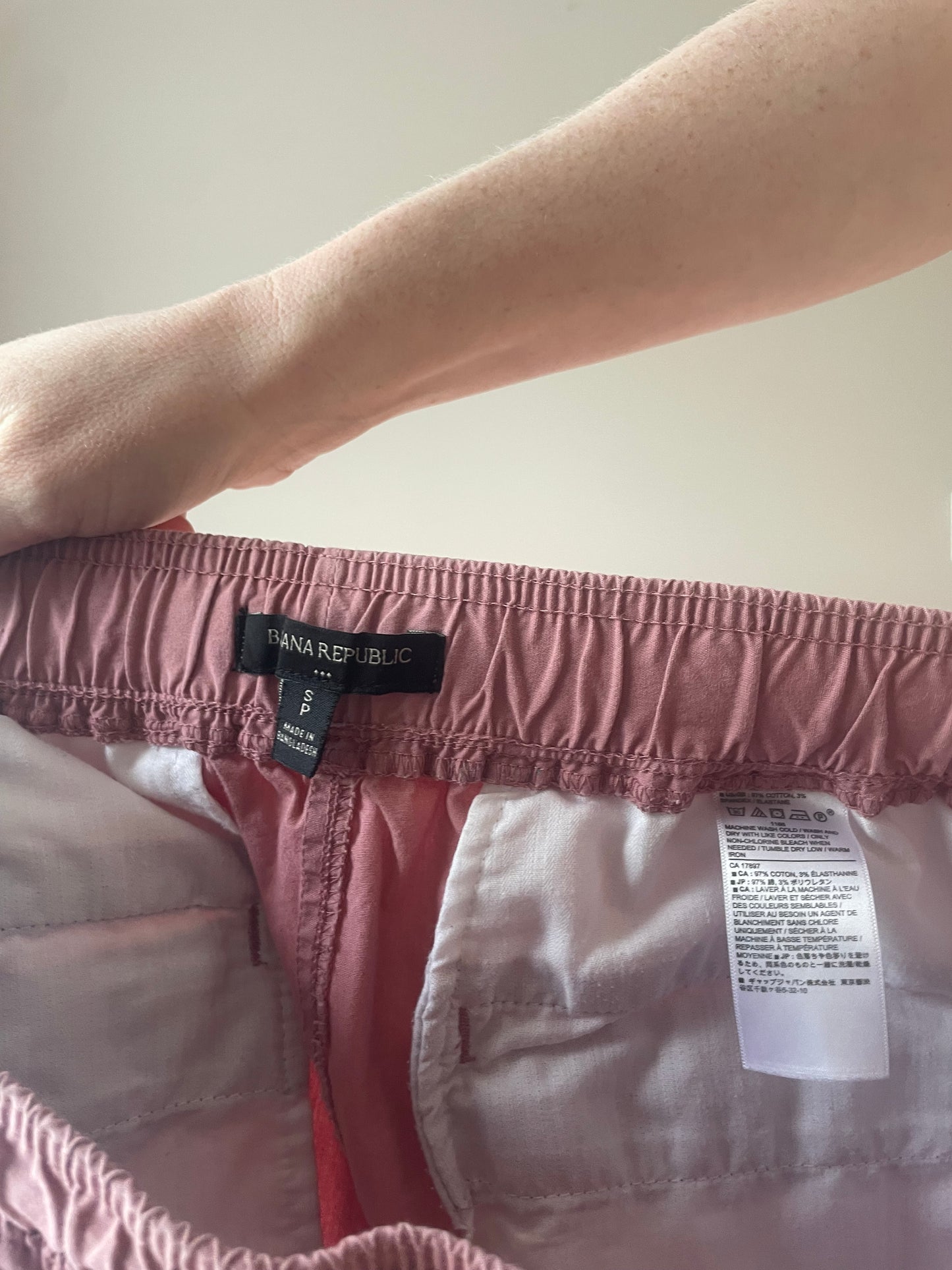 Banana Republic Dusty Rose Cotton-Blend Pull-On Shorts – Medium