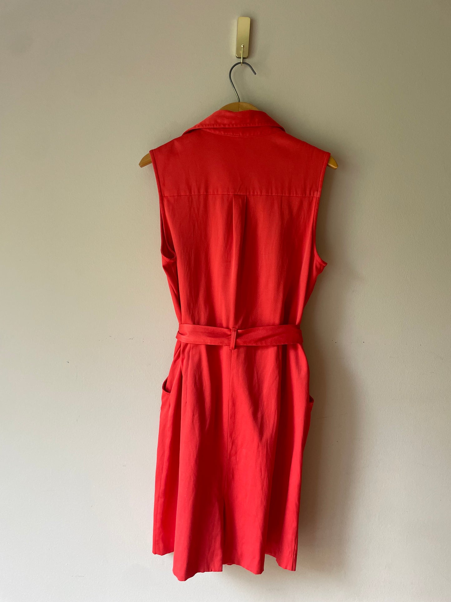 Sharagano Red Utility Belted Sleeveless Dress – Size 10