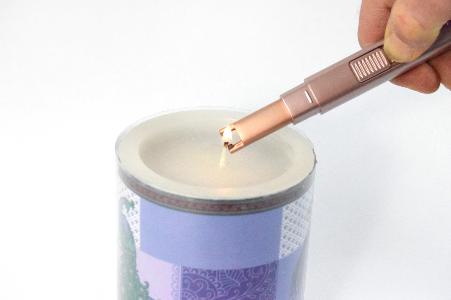 Rechargeable USB SmartIgnition Eco-Friendly Candle & Home Electric Lighter - Rose Gold