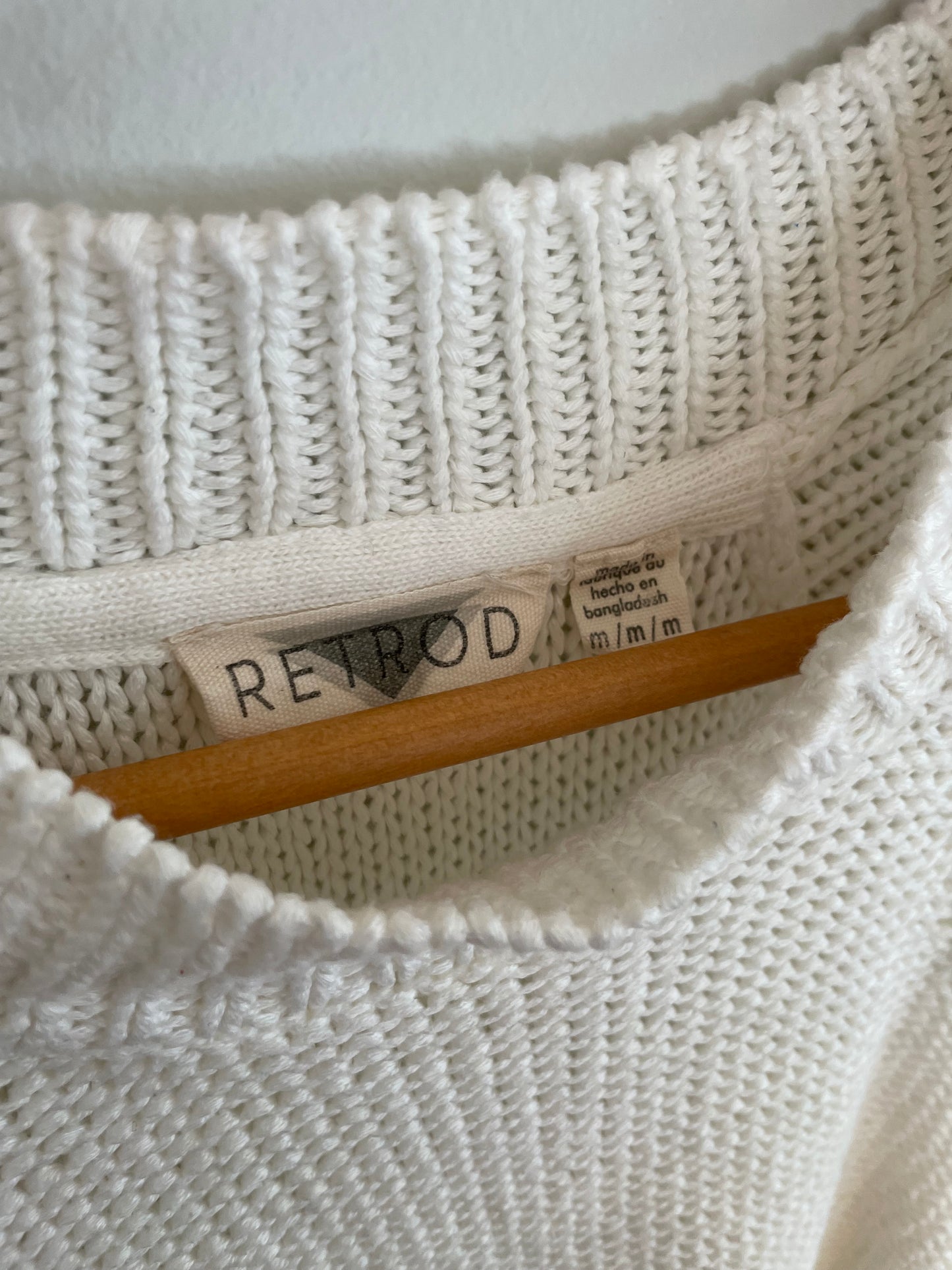 RETROD Ivory Knit Sleeveless Sweater Tank – Medium