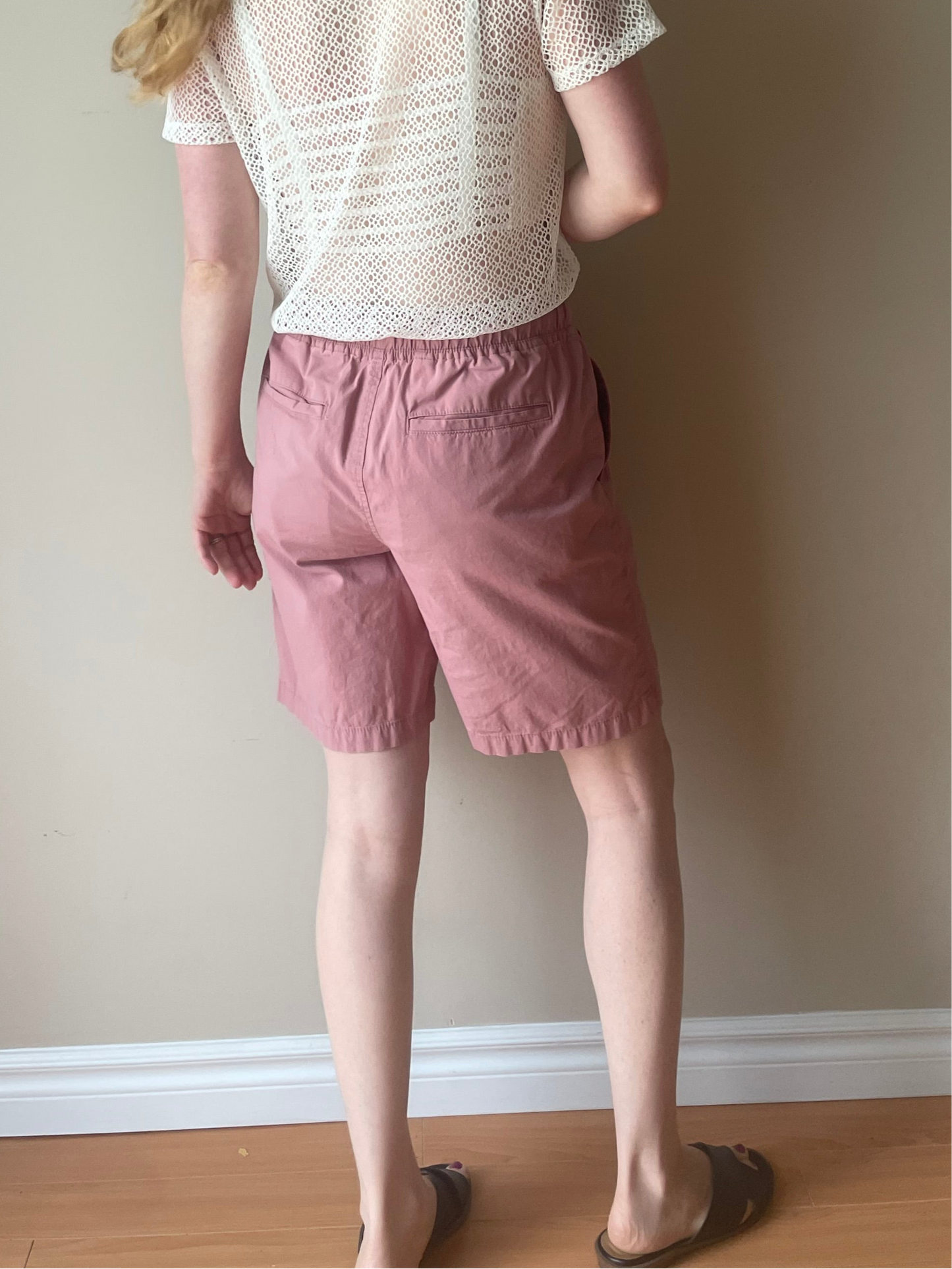 Banana Republic Dusty Rose Cotton-Blend Pull-On Shorts – Medium