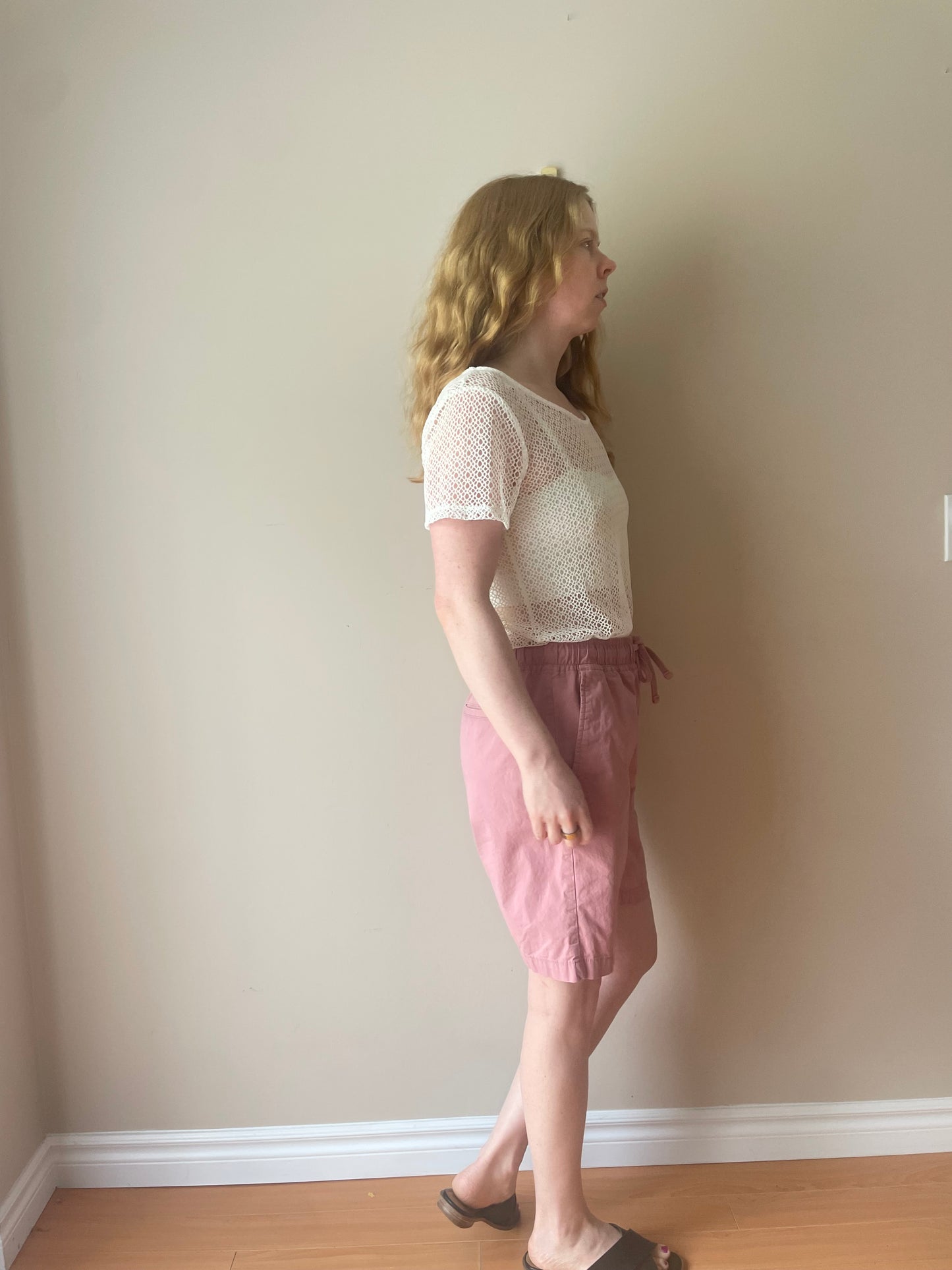Banana Republic Dusty Rose Cotton-Blend Pull-On Shorts – Medium