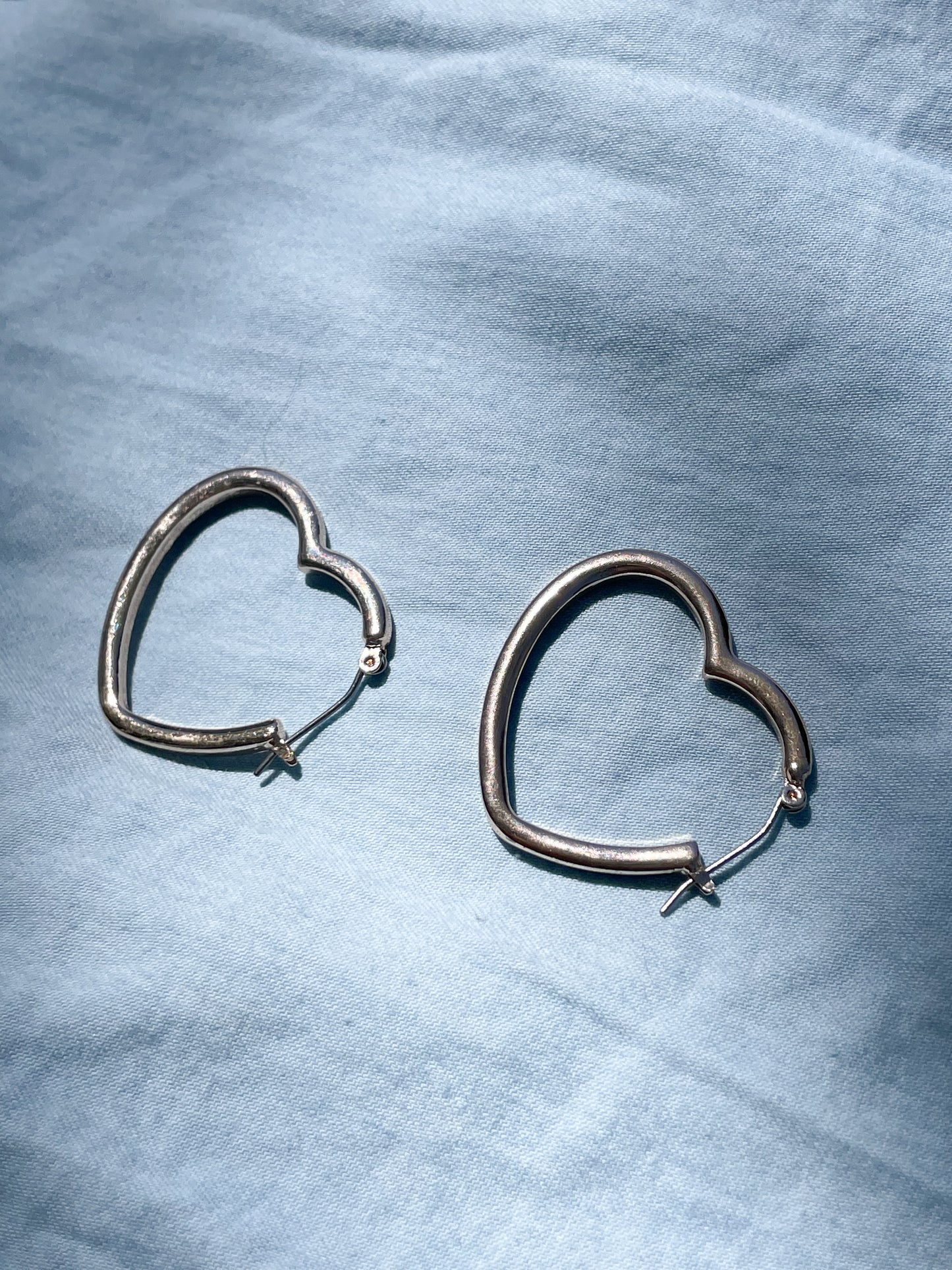 Gold Heart Hoop Earrings