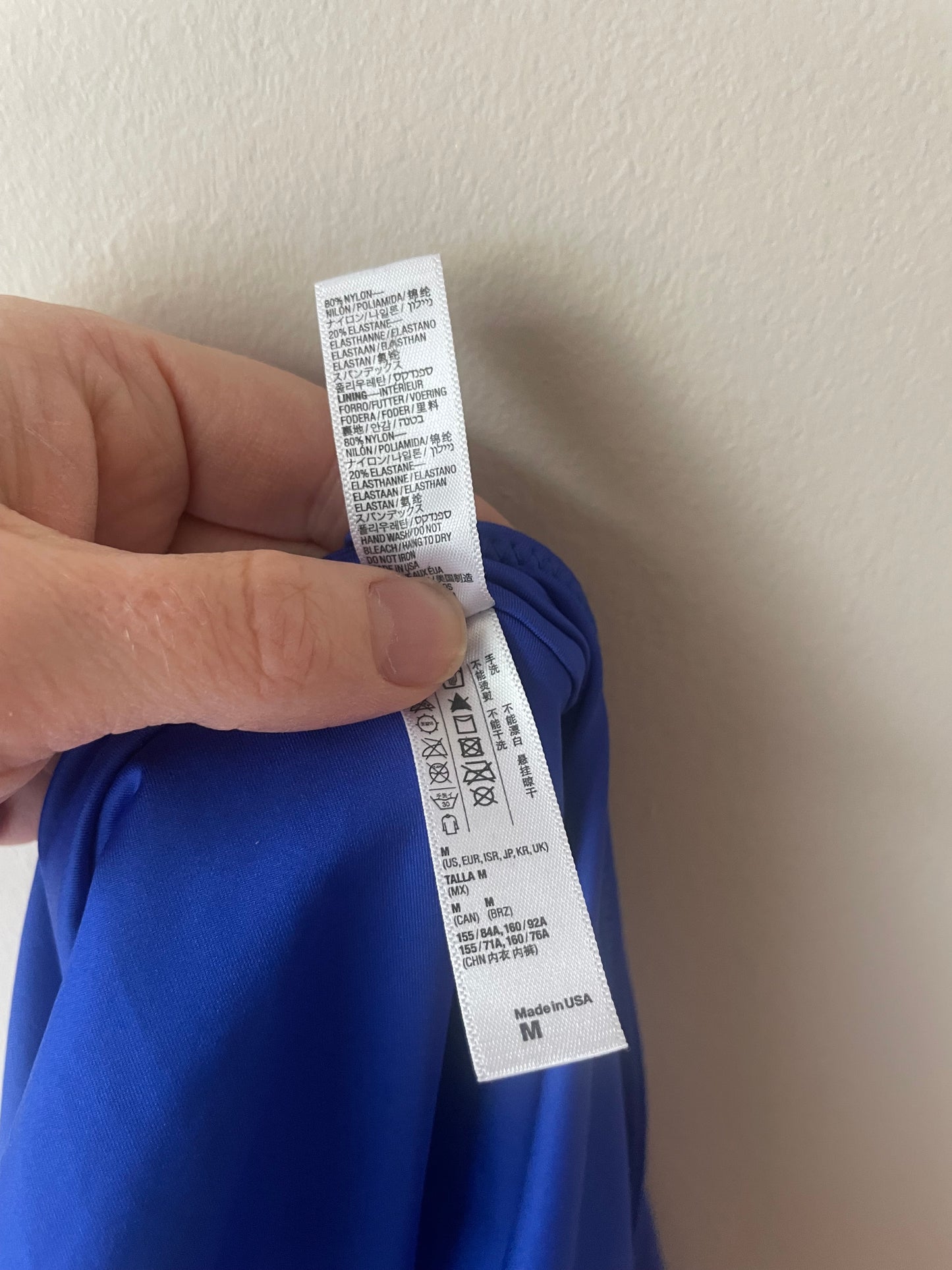 American Apparel Royal Blue Plunge One-Piece Swimsuit – Size Medium
