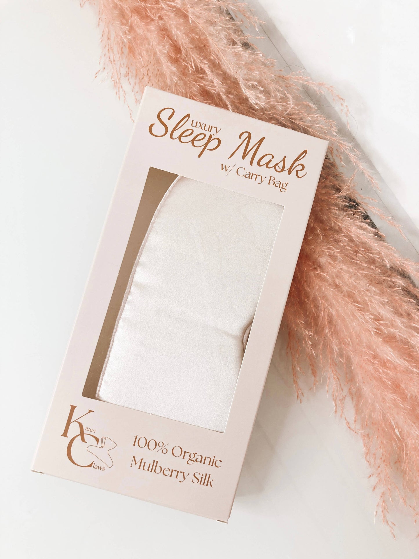 100% Organic Silk Sleep Eye Mask - Light Pink