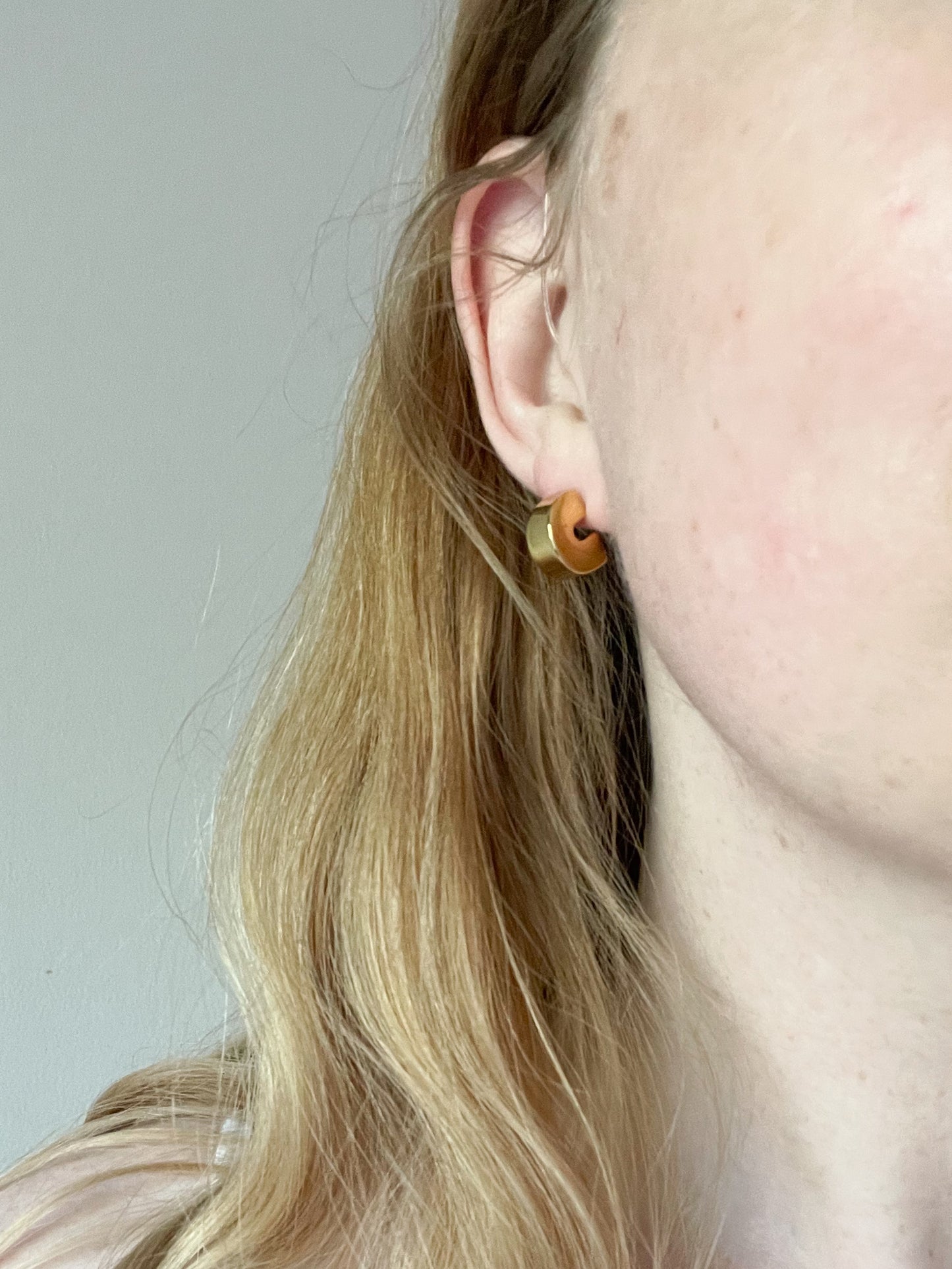 Gold Mini Chunky Hoop Earrings