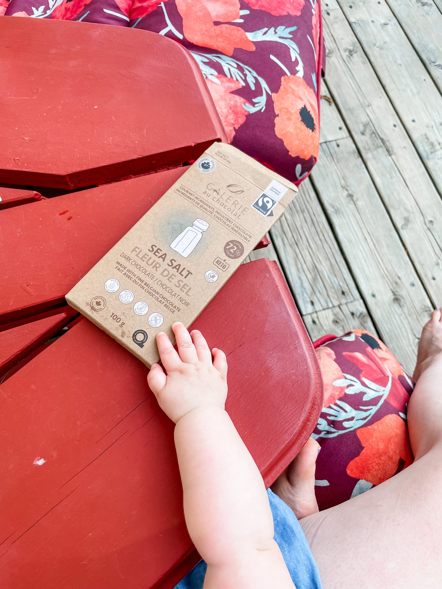 Galerie au Chocolat Organic Fairtrade Dark Chocolate Sea Salt Bar
