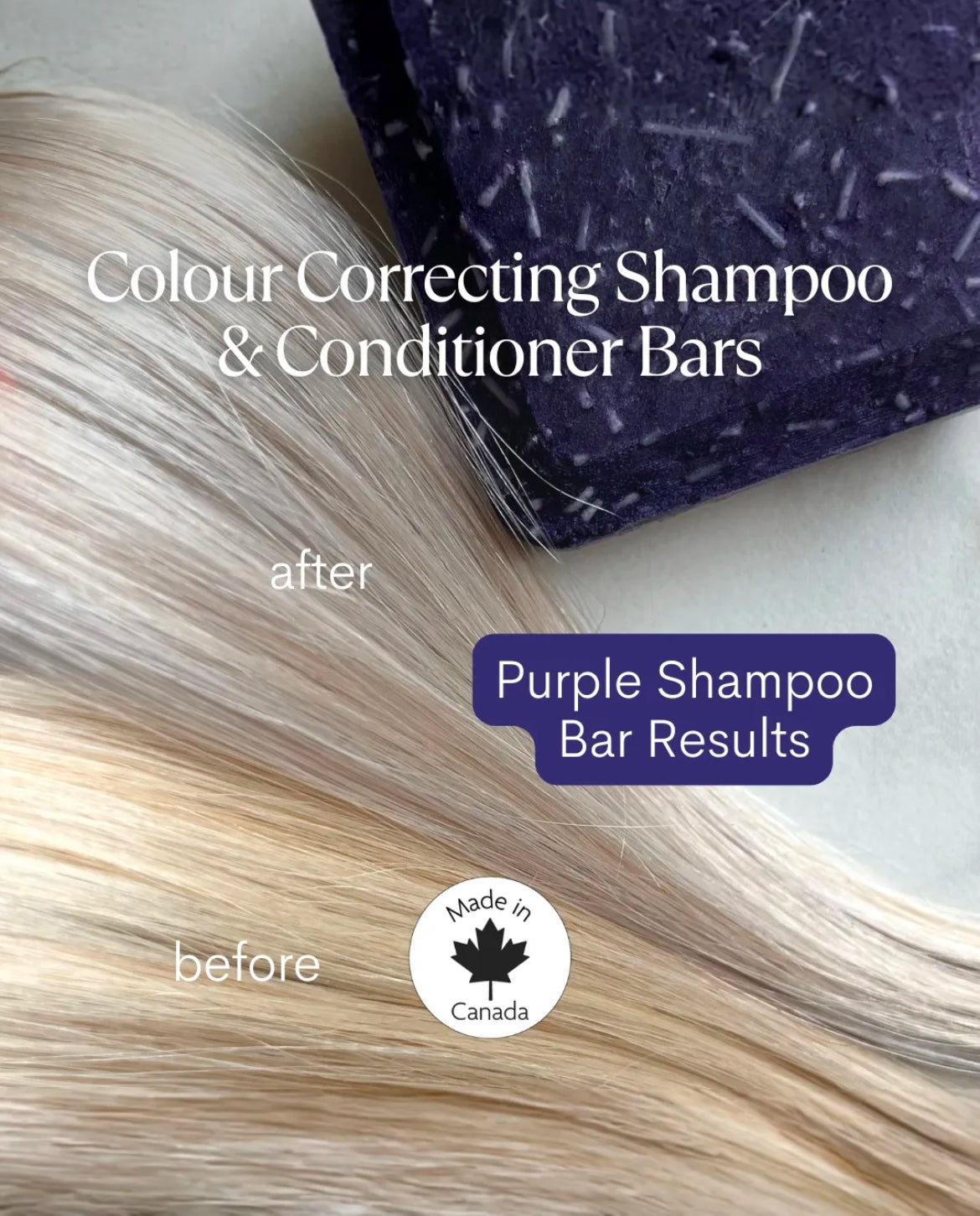 PURPLE Silk Conditioner Bar - Light Blonde + Grey Hair