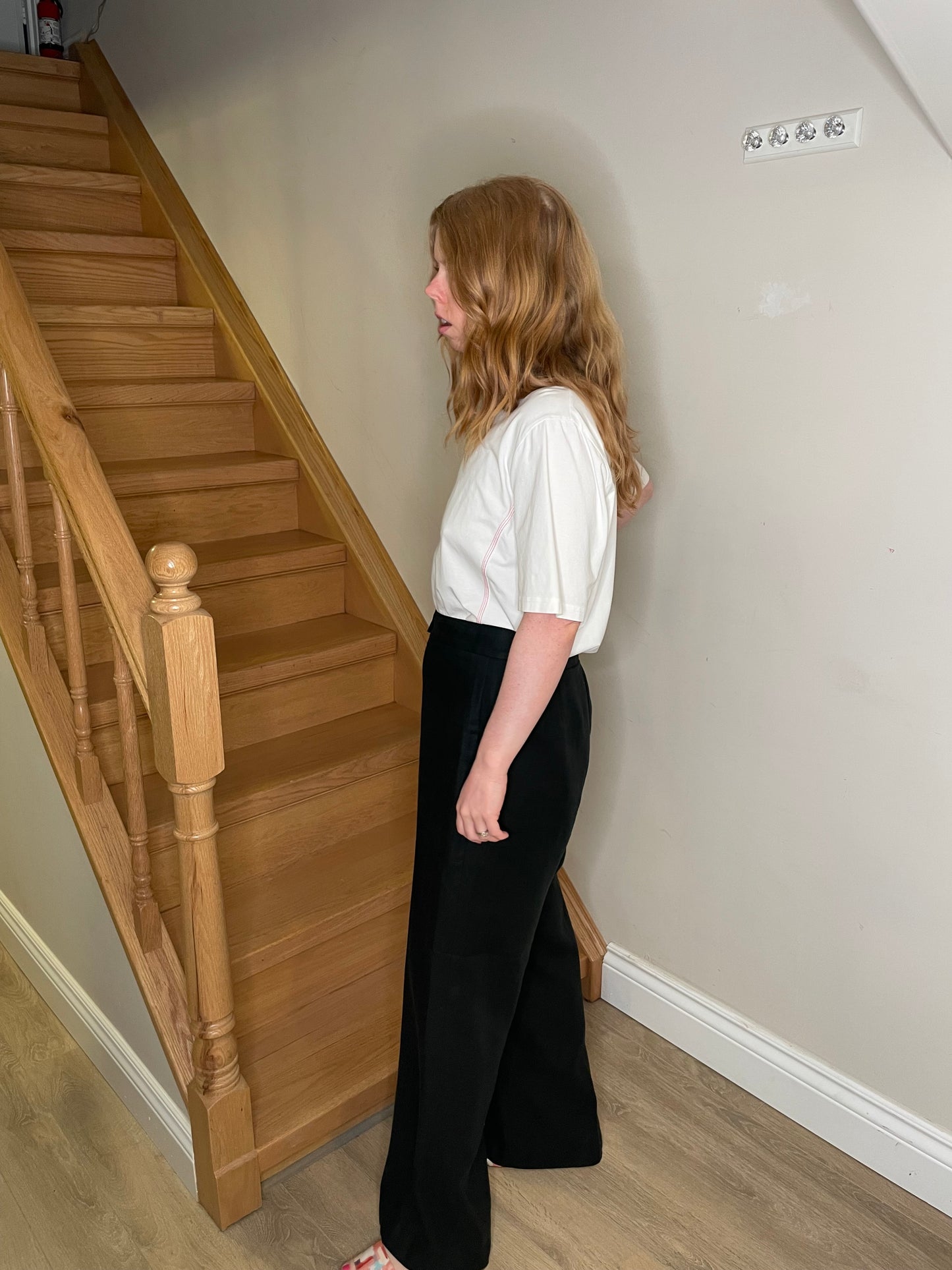 David Findlay 100% Linen Black Wide-Leg Pant Suit – Made in Canada – Size 12