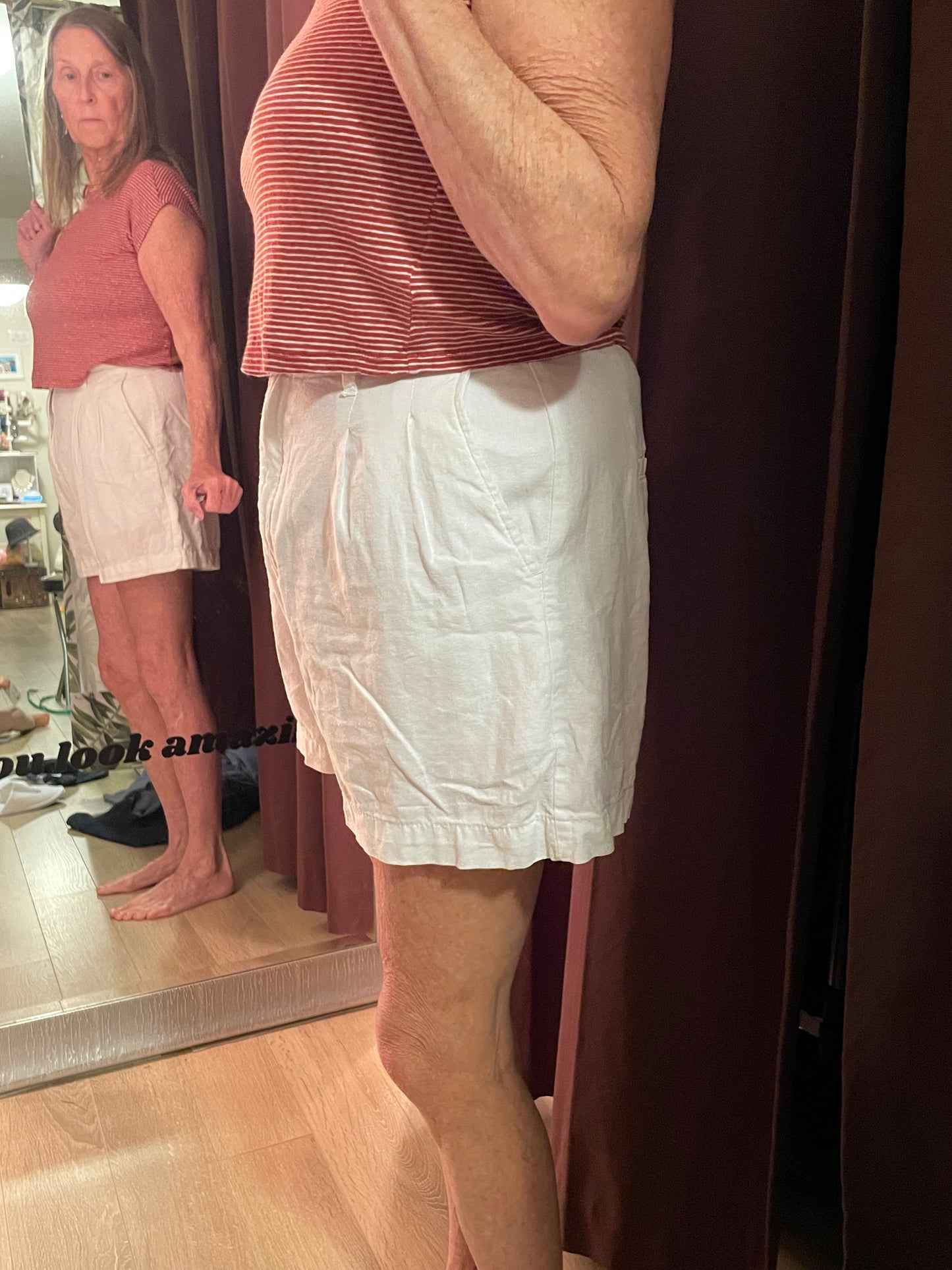 GAP White Linen Pleated Shorts – Size 8