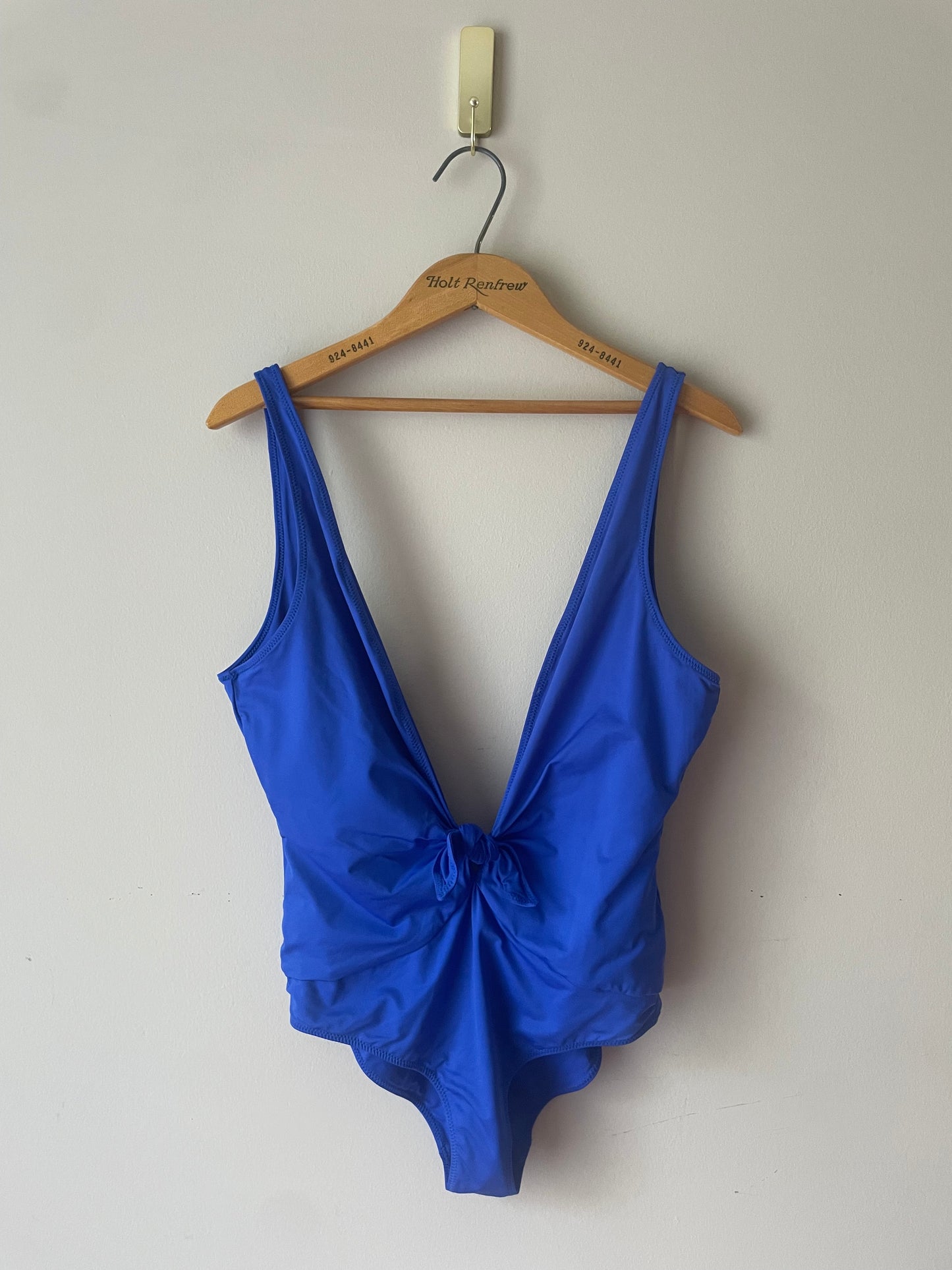 American Apparel Royal Blue Plunge One-Piece Swimsuit – Size Medium