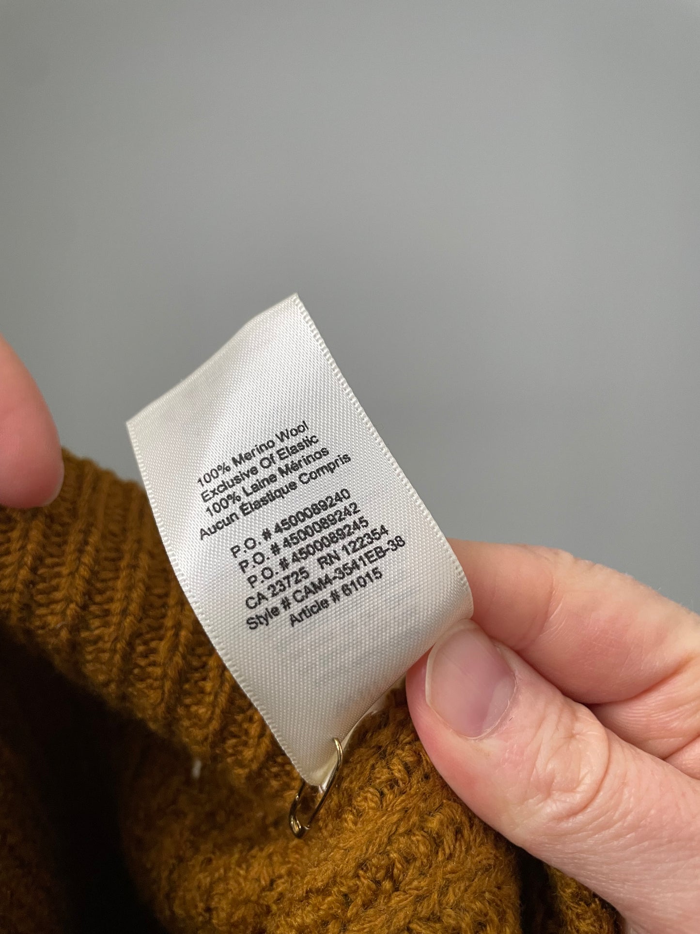 Wilfred Mustard Merino Wool Knit Sweater – Small