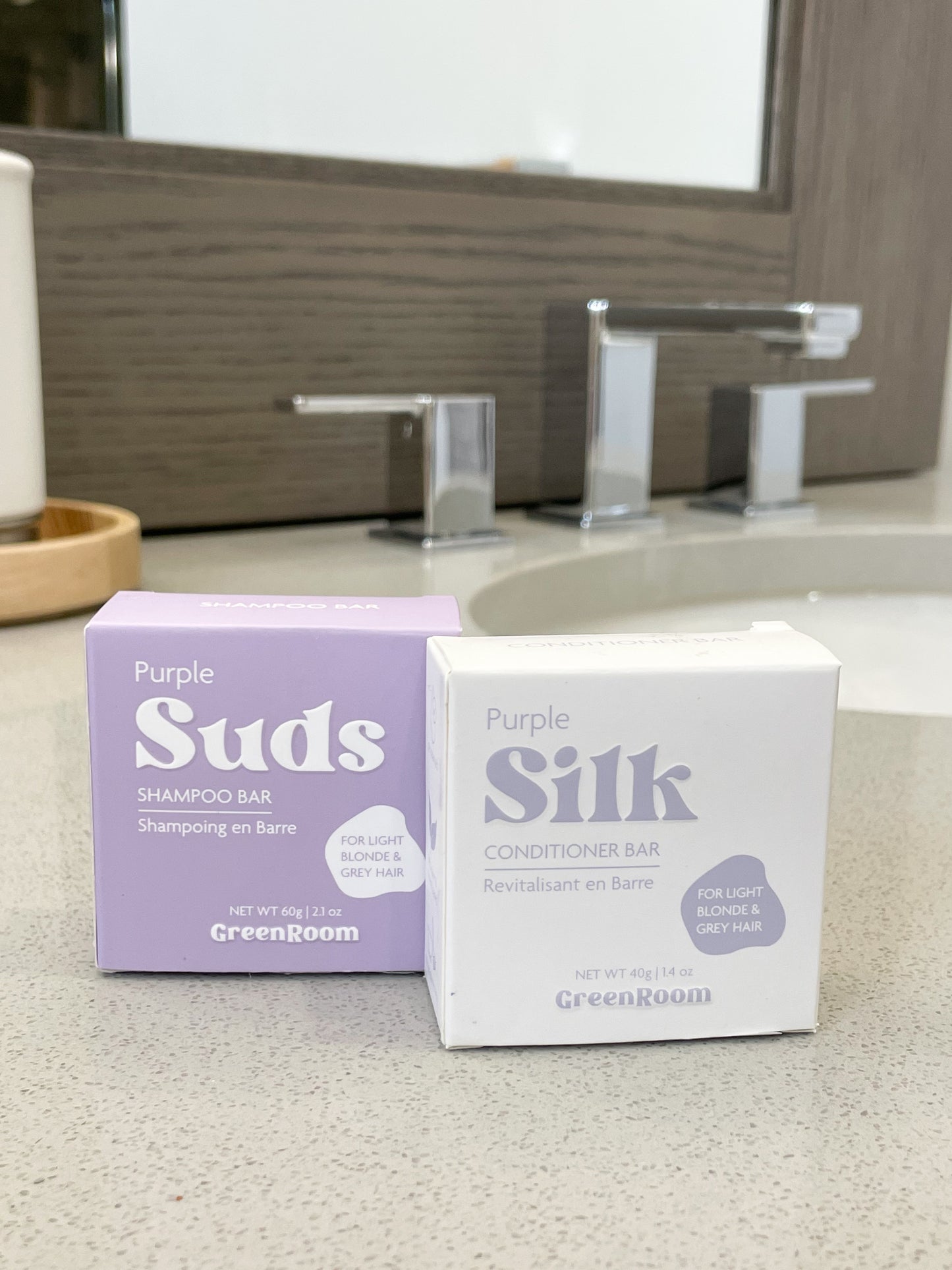 PURPLE Suds Shampoo Bar - Light Blonde + Grey Hair