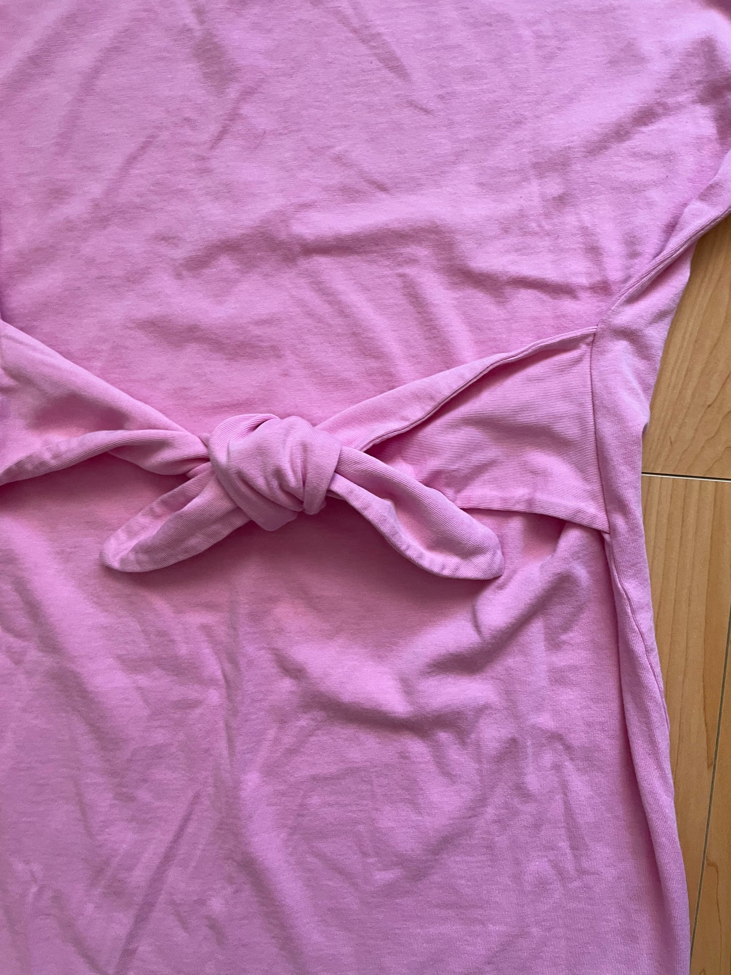 Core Life Pink Cotton Tie-Waist Dress – Size M