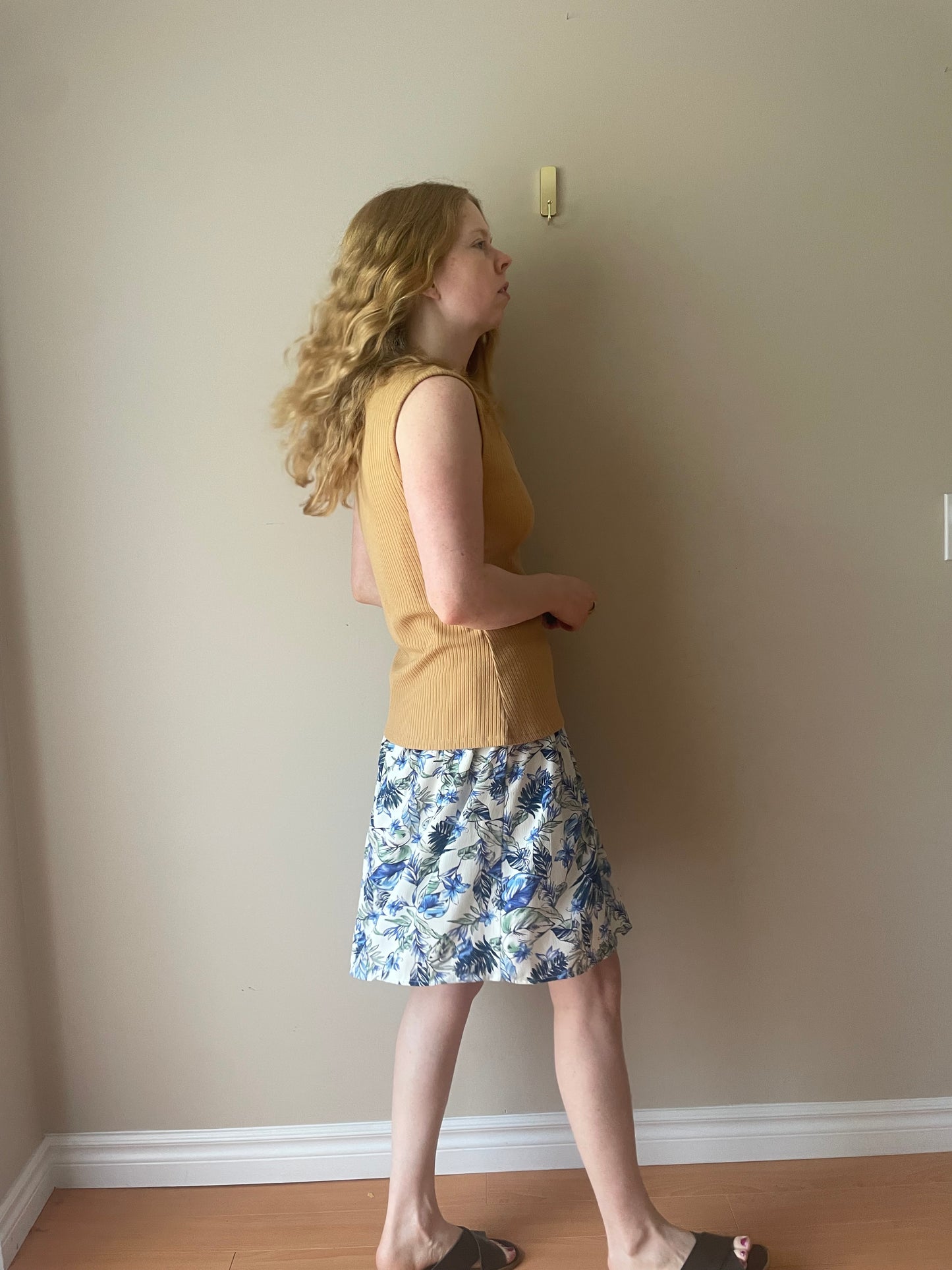Buffalo David Bitton Camel Ribbed Sleeveless Tank – L