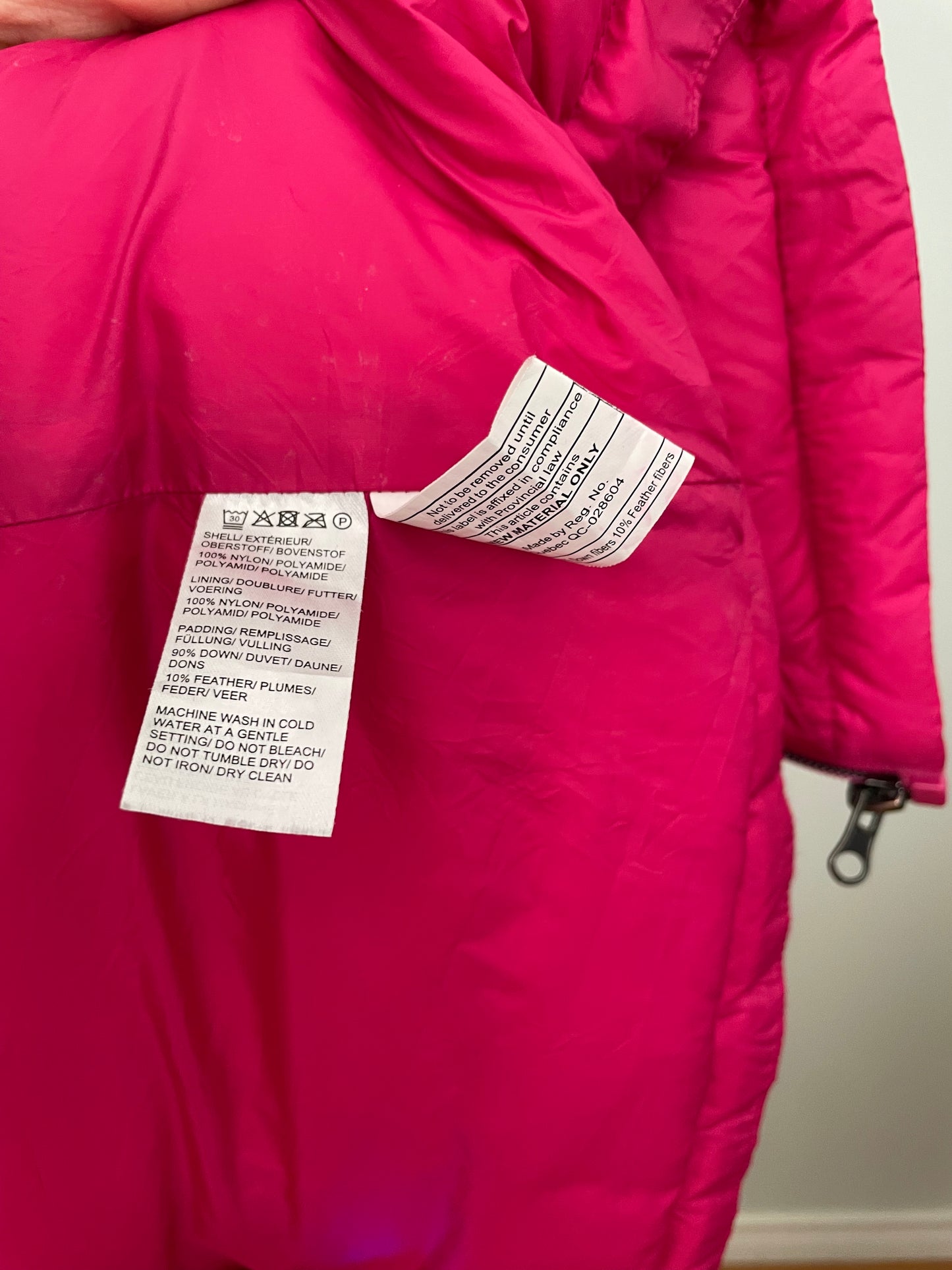 CORE life Pink Lightweight Down Puffer Jacket – Medium