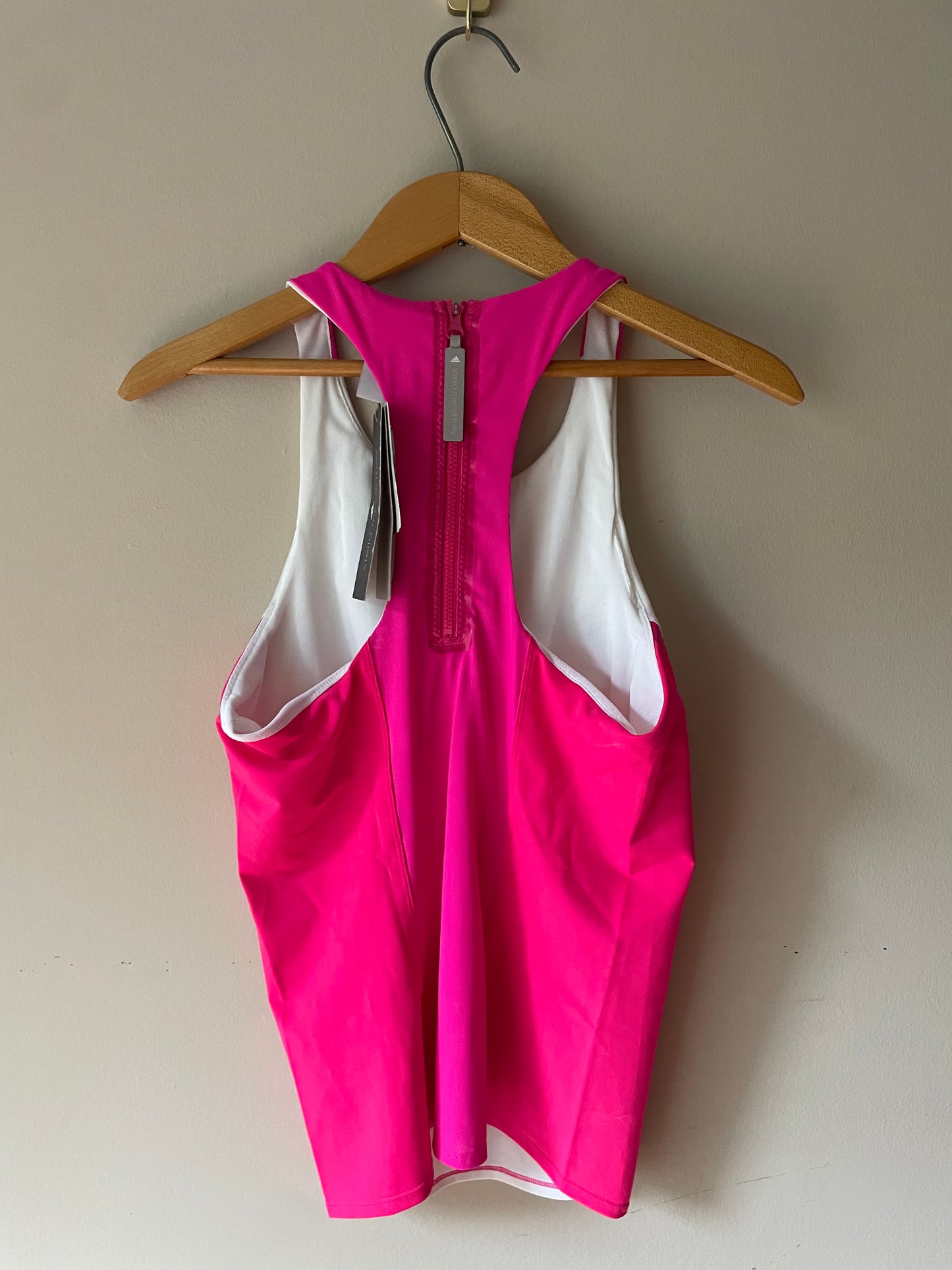 Adidas by Stella McCartney White & Pink Run Tank NWT – Size Small