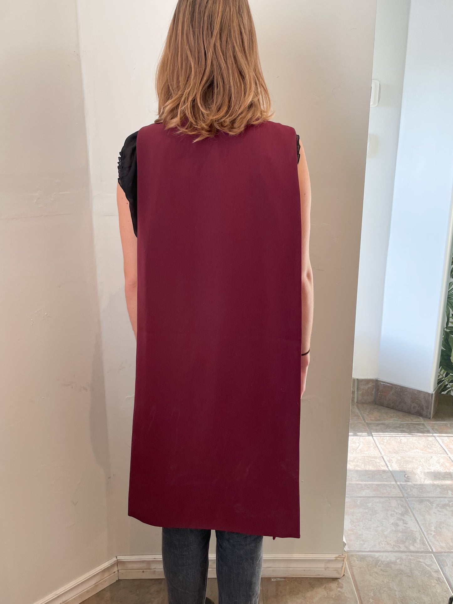 Melanie Lyne Burgundy Cutout Vest - S/M