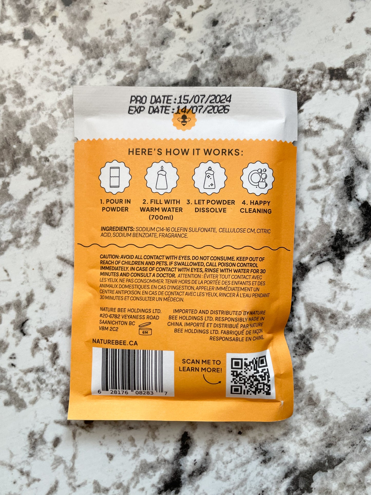 Honey Clementine Dish Soap - Powder to Gel