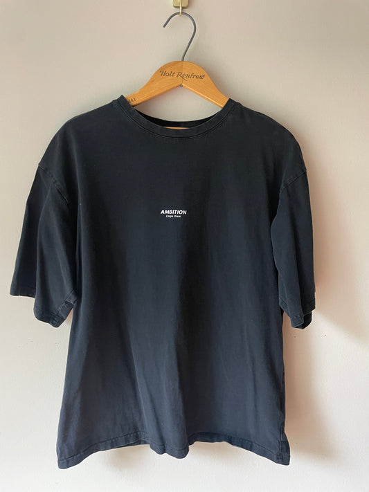 Adika Black “Ambition Carpe Diem” Oversized T-Shirt – Size Small
