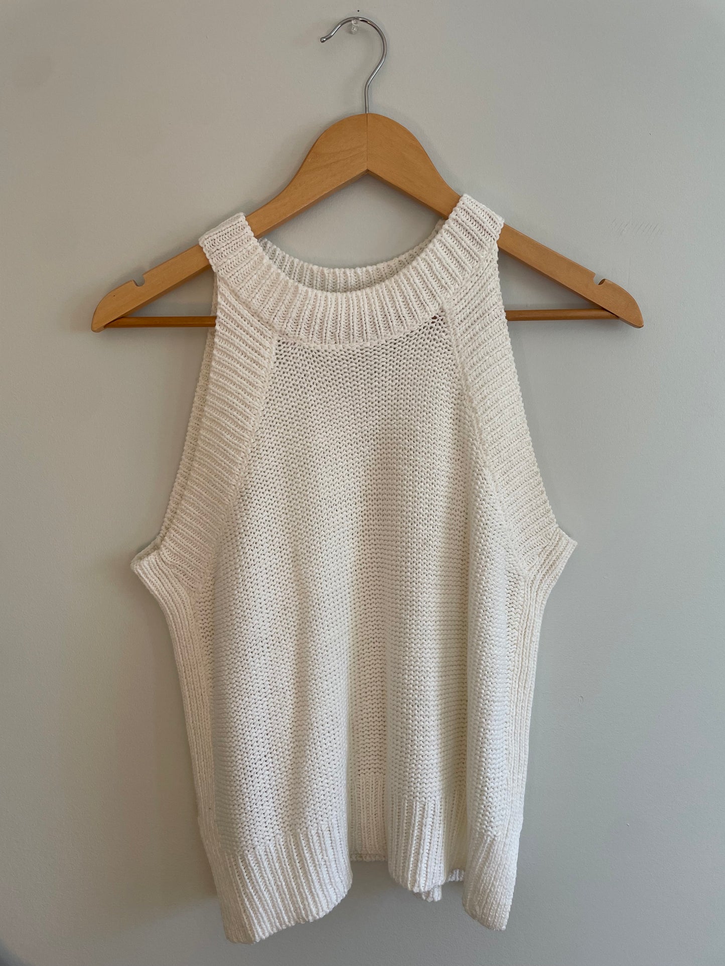 RETROD Ivory Knit Sleeveless Sweater Tank – Medium