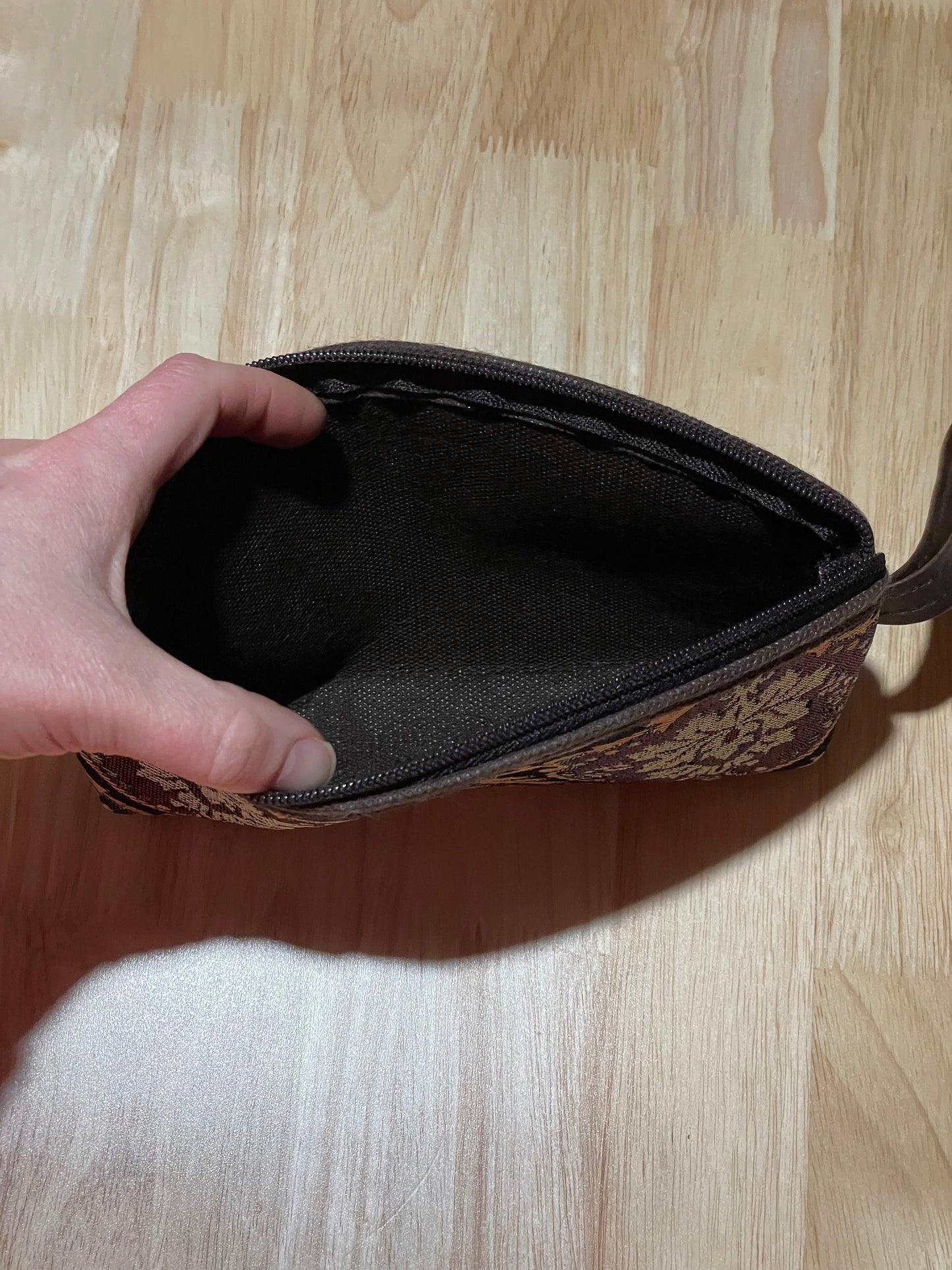 Vintage Floral Tapestry Wristlet Pouch