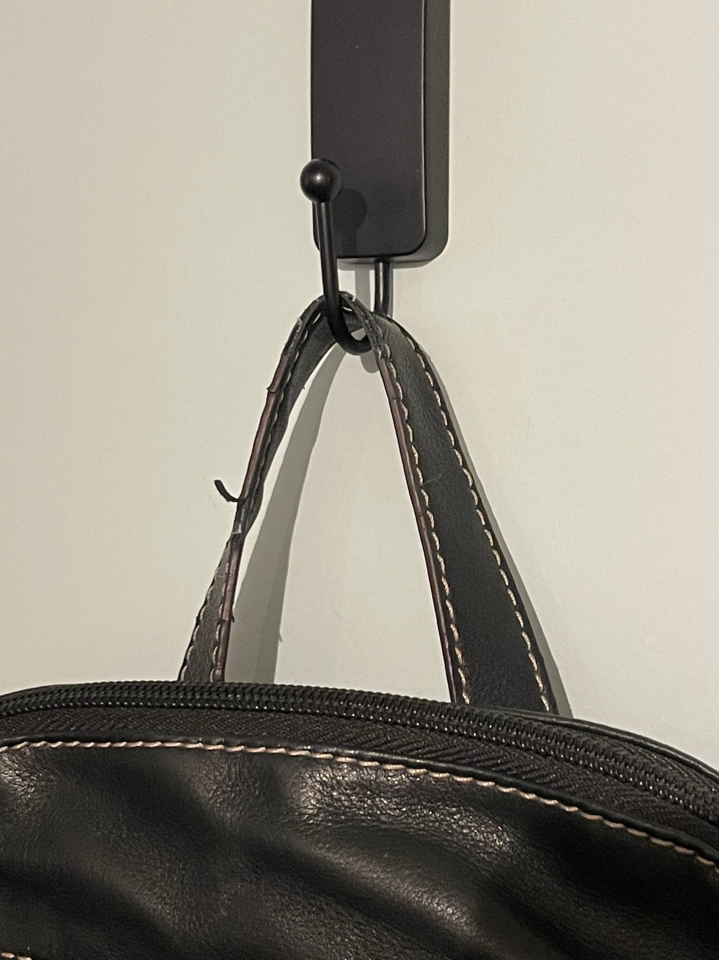 Tignanello Black Leather Mini Backpack Purse