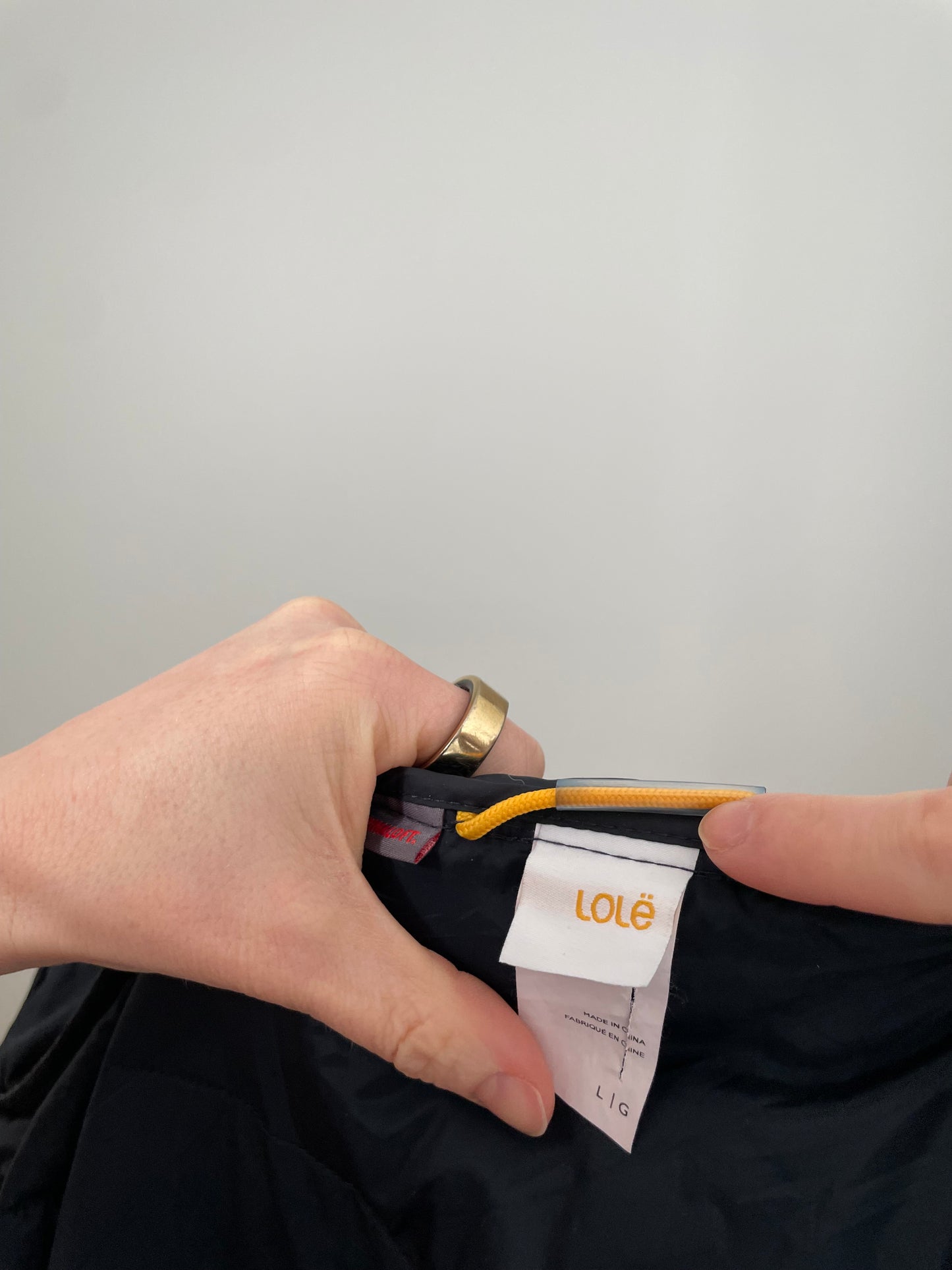 Lole Black Lightweight Hooded Puffer Coat – Large