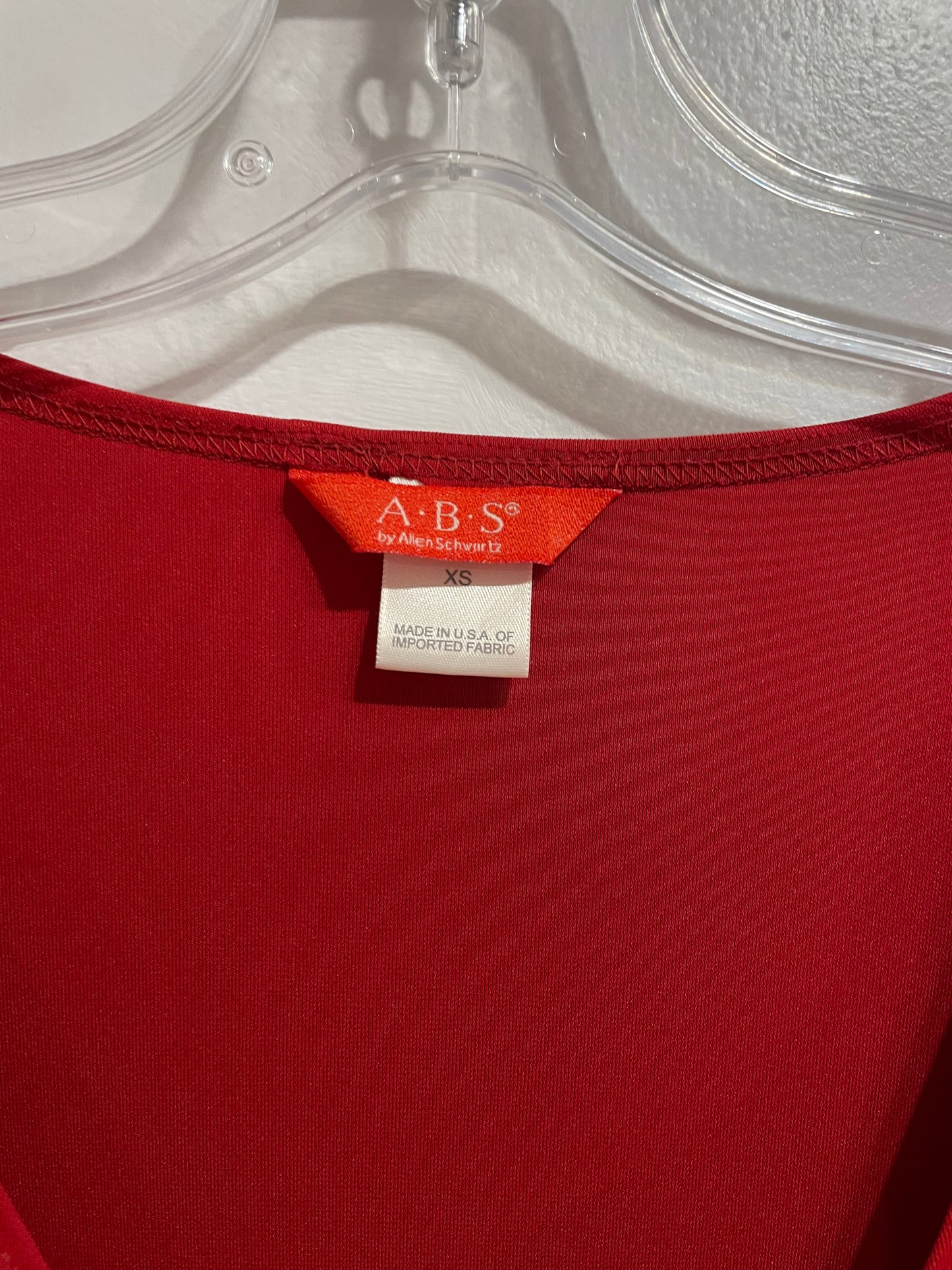 A.B.S by Allen Schwartz Deep Red Ring-Detail Wrap Dress – XS/S