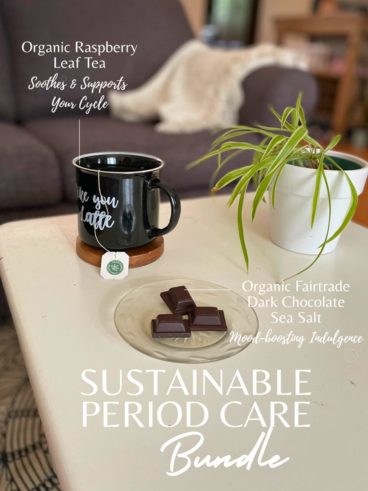 Sustainable Period Care Bundle – Chocolate, Tea & Bamboo Period Underwear