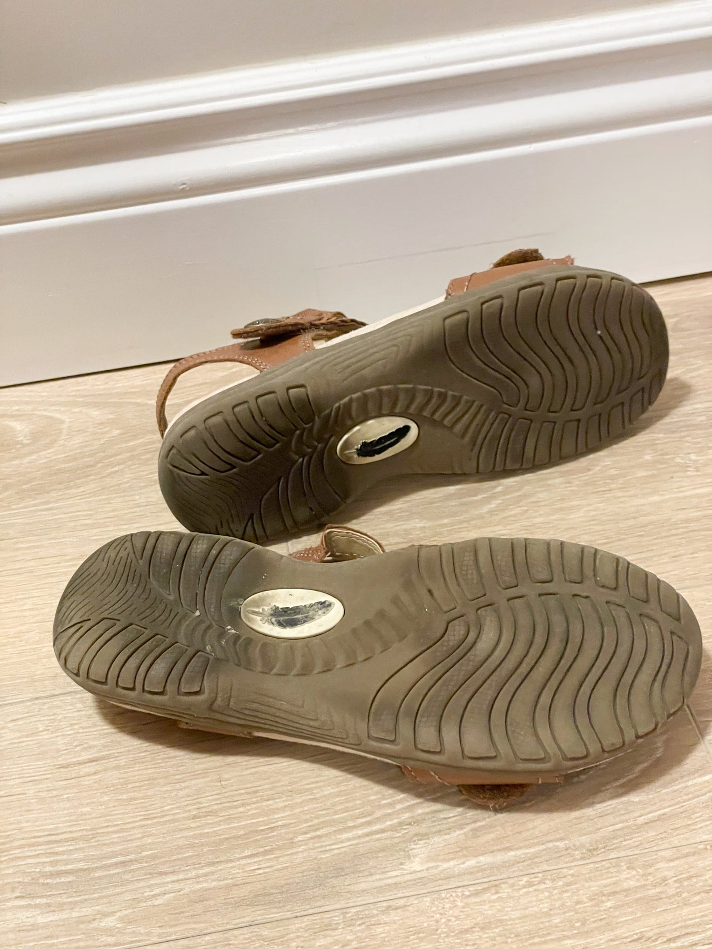 Free Spirit Braided Leather Comfort Sandals - Size 6 (US)