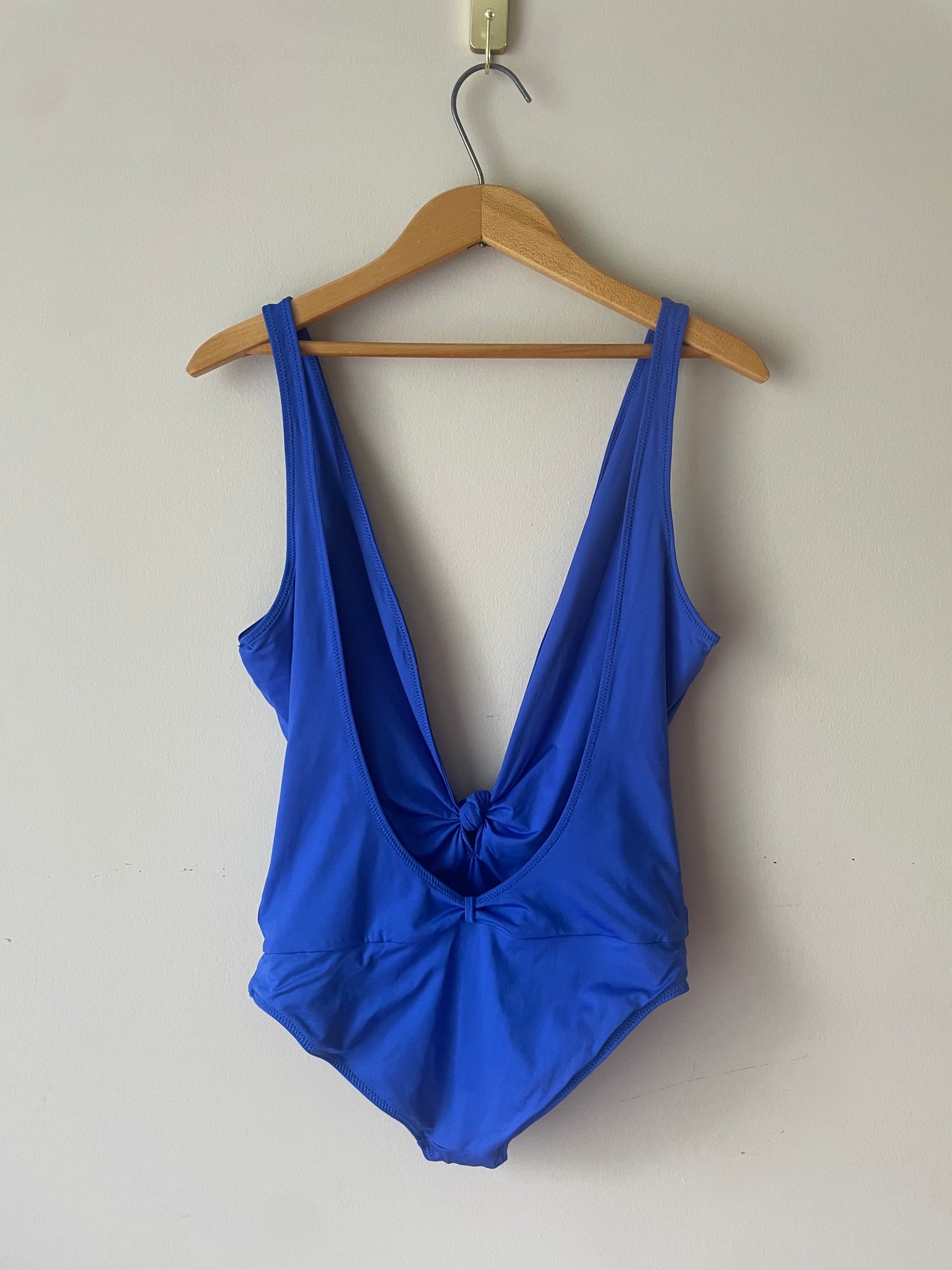 American Apparel Royal Blue Plunge One-Piece Swimsuit – Size Medium
