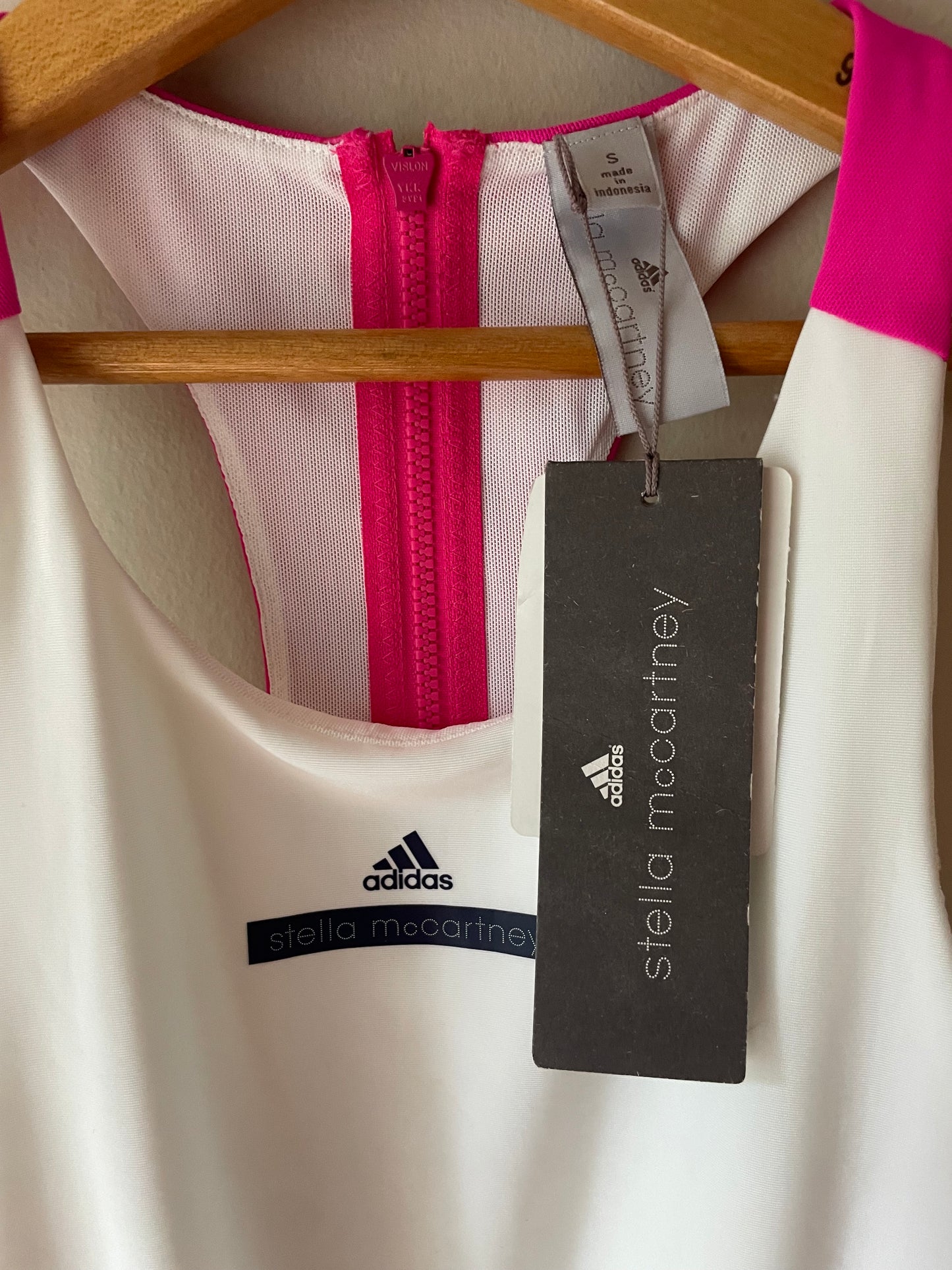 Adidas by Stella McCartney White & Pink Run Tank NWT – Size Small