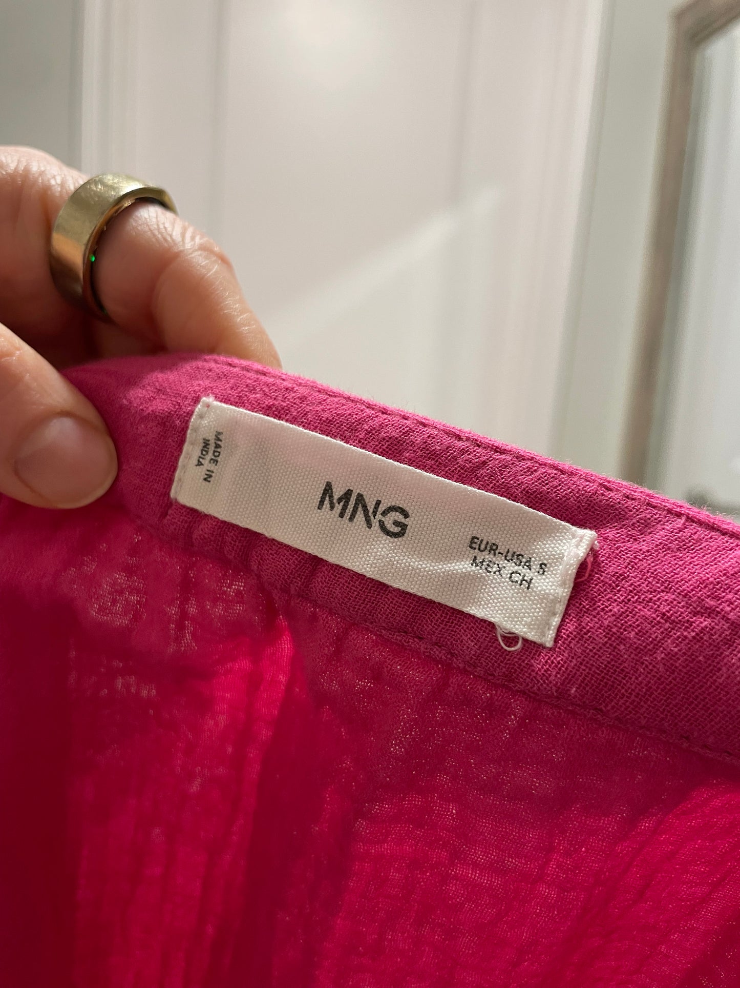 MNG Hot Pink Gauze Wrap Skirt – Small