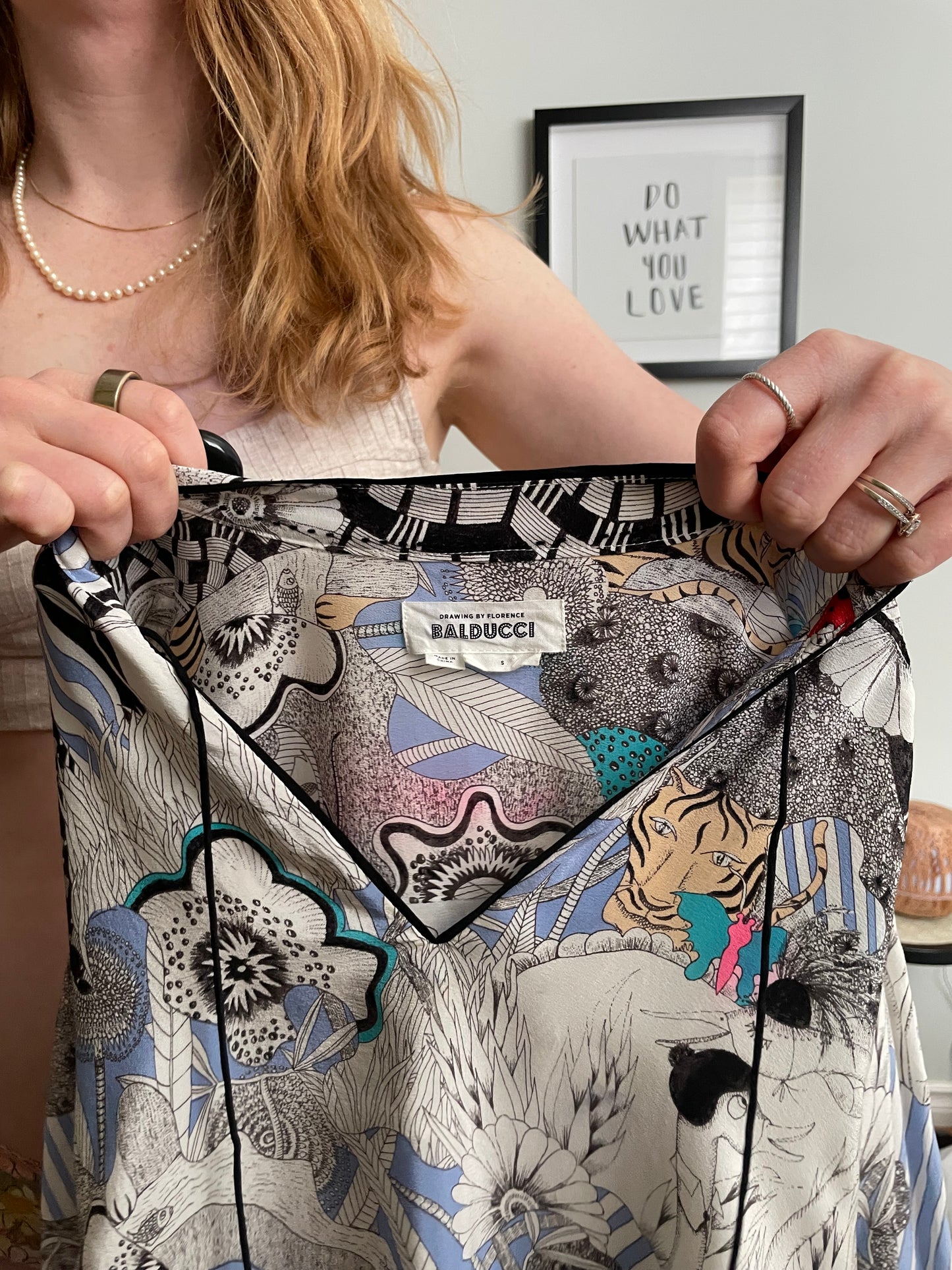 Balducci Multicolor Silk Art Print Dress – Size Small