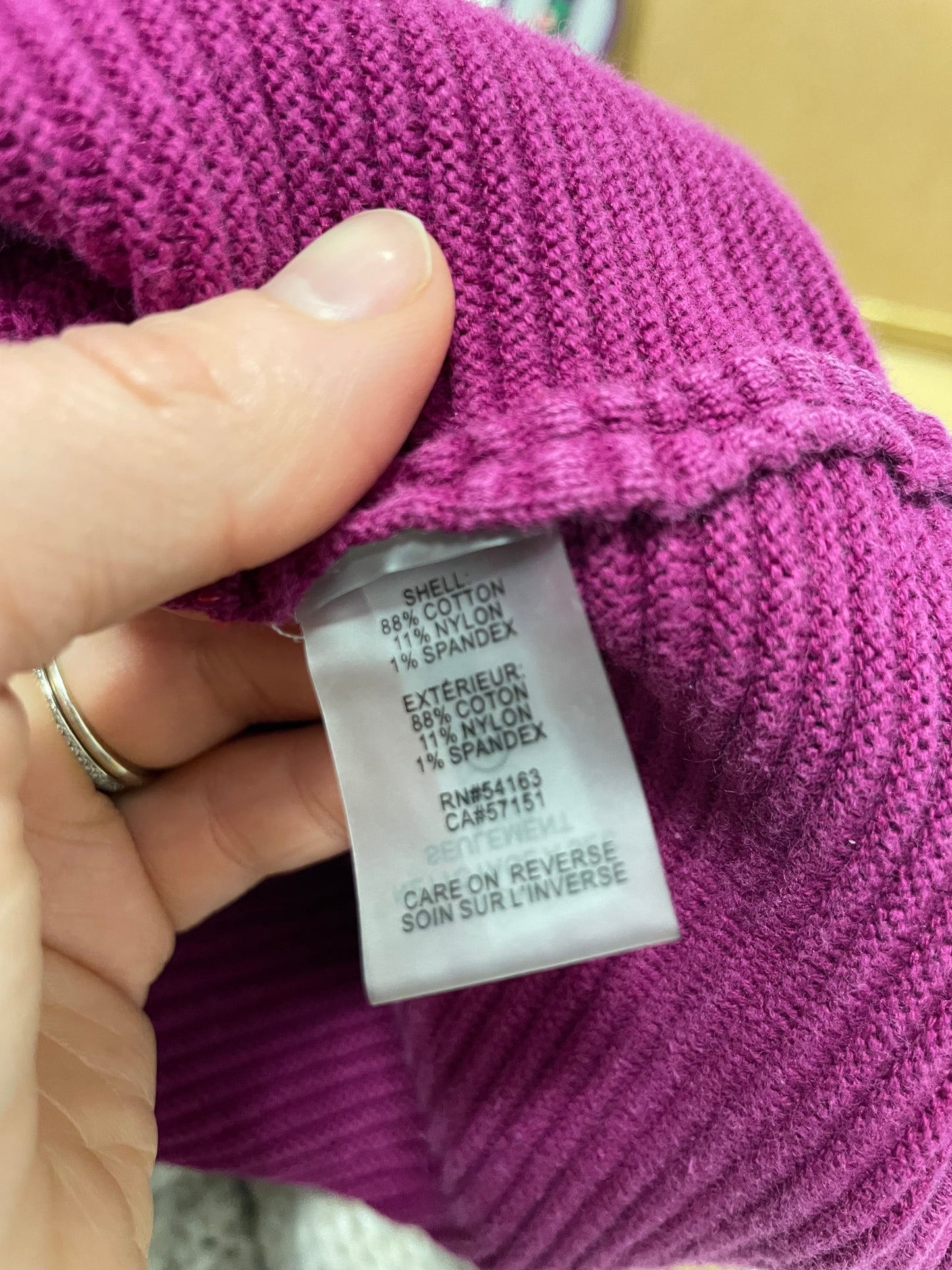 Ivanka Trump Magenta Ribbed Mock Neck Sweater – Medium