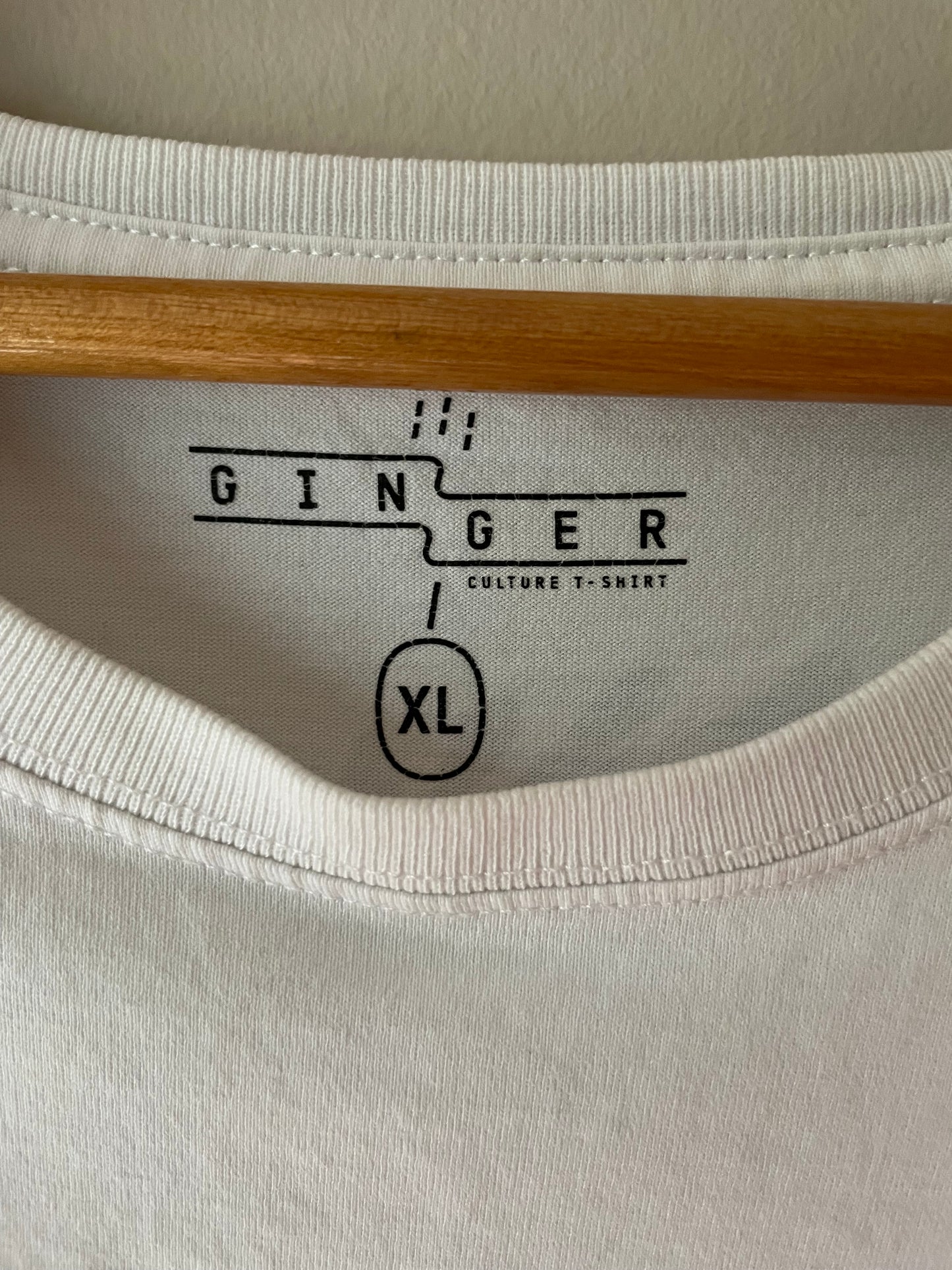 Ginger White Graphic Culture T-Shirt – Size XL