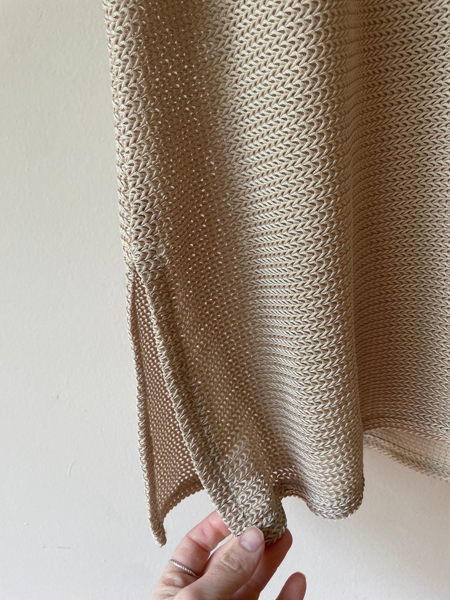 Jordan Taylor Neutral Knit Hooded Beach Cover-Up – XL