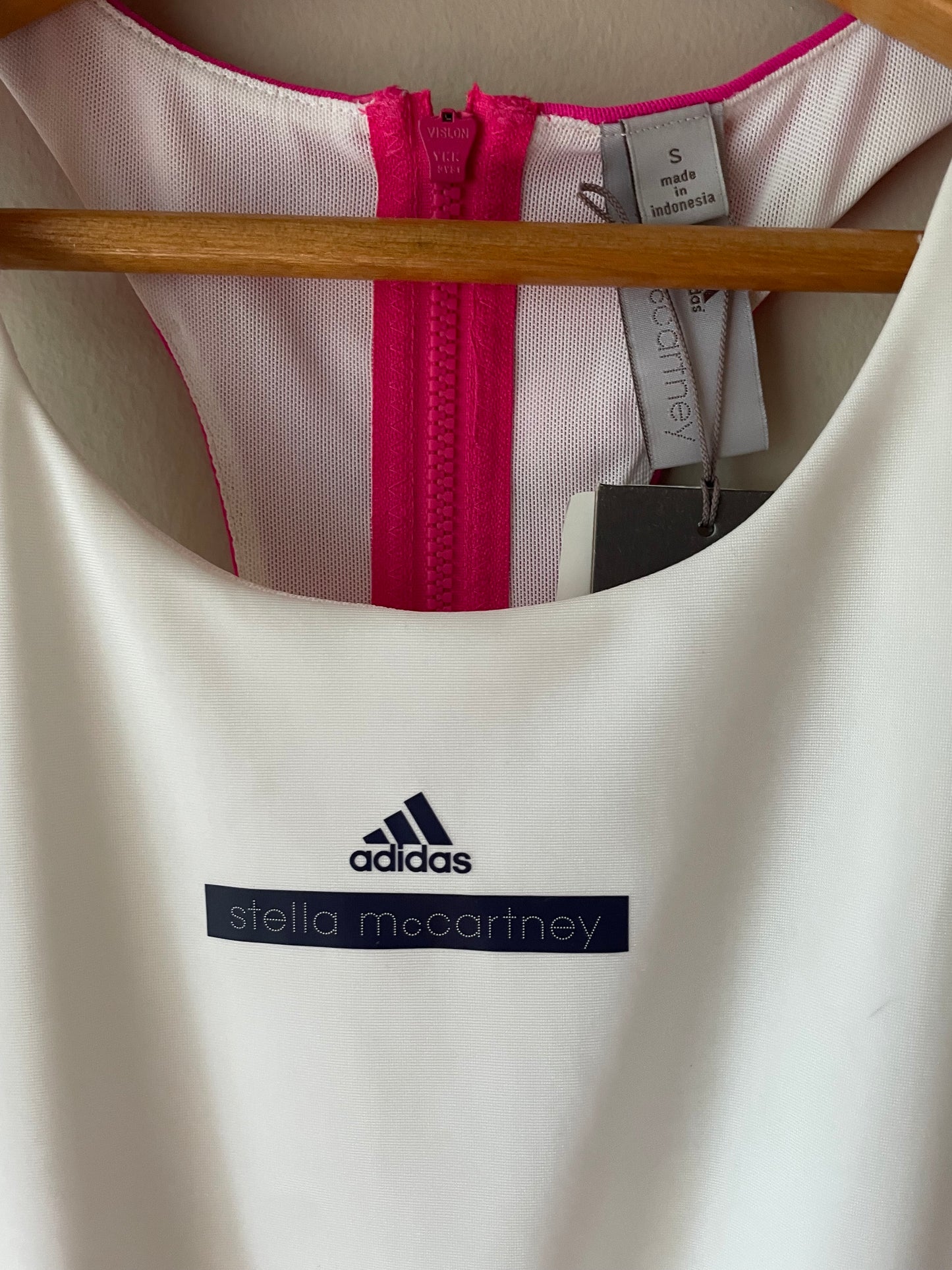 Adidas by Stella McCartney White & Pink Run Tank NWT – Size Small