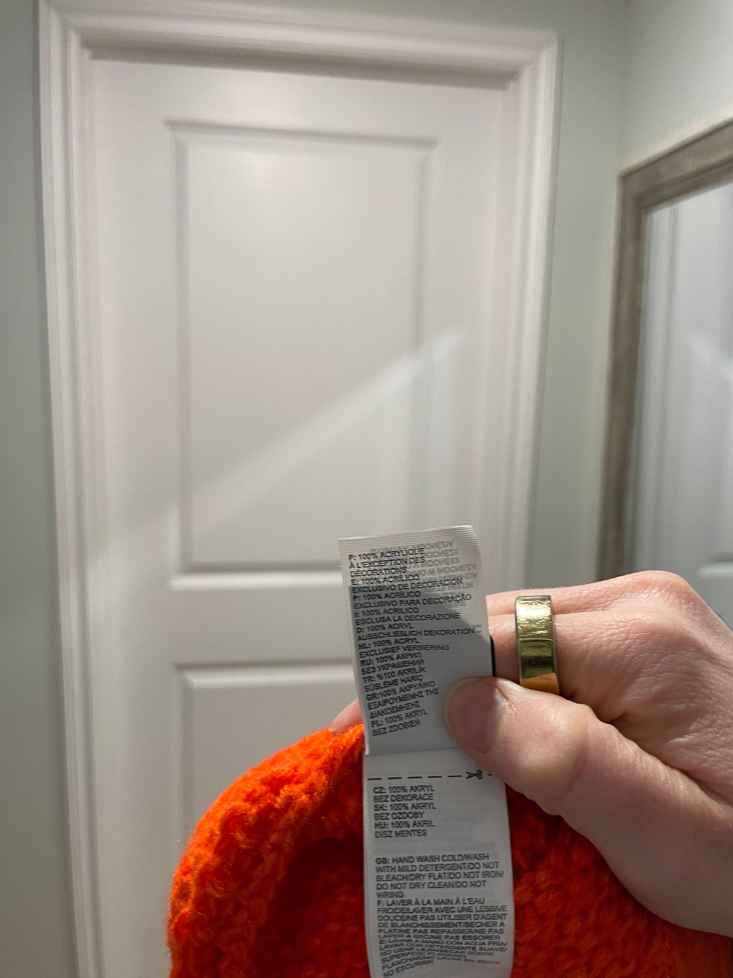 The North Face Bright Orange Chunky Knit Beanie NWT – One Size