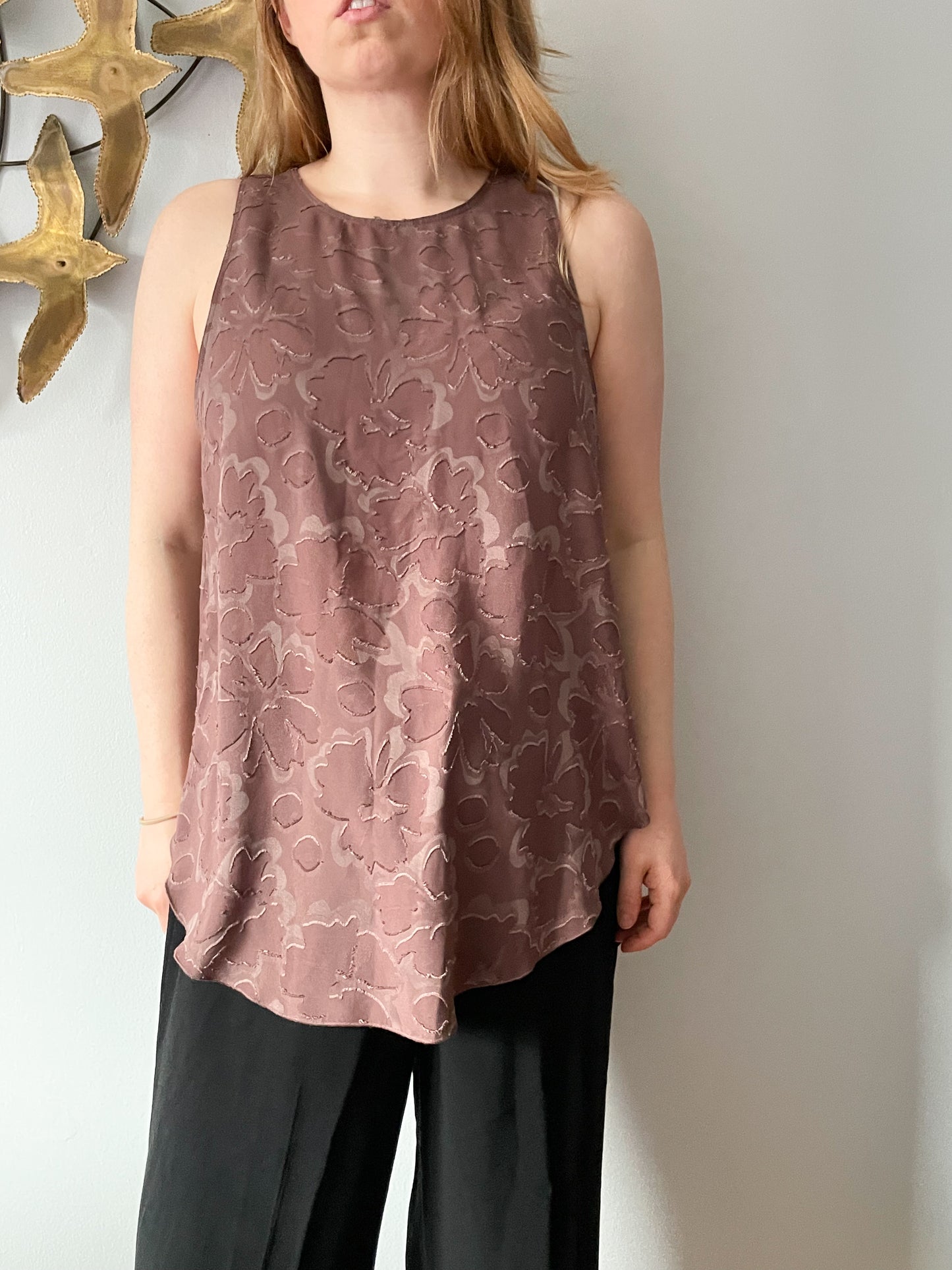 Wilfred Dusty Rose Floral Tank Top - Large