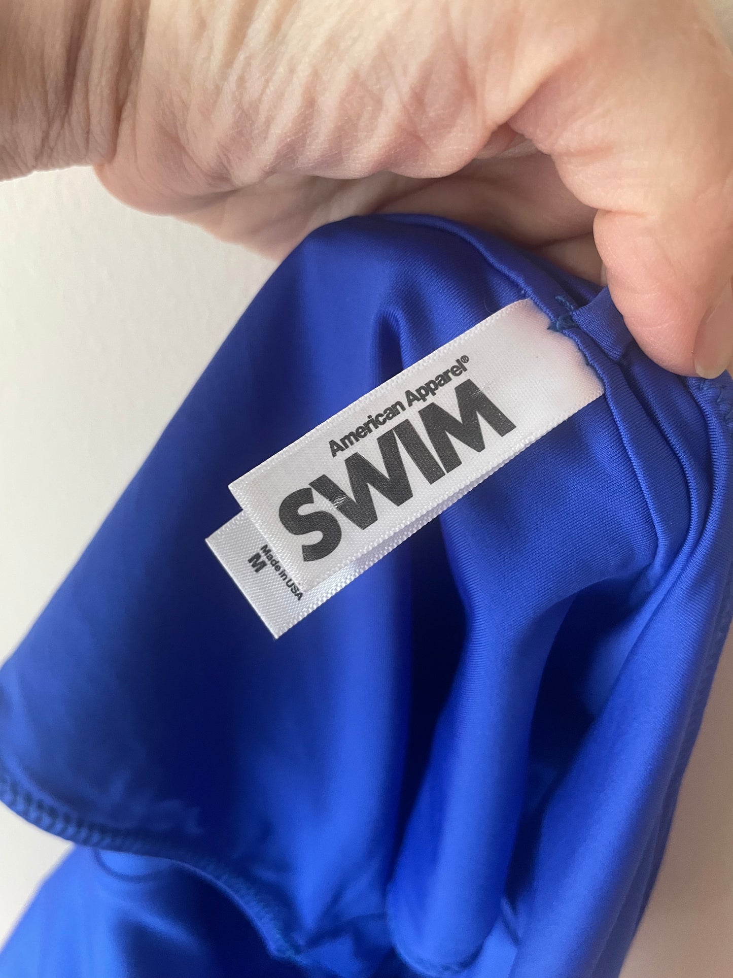 American Apparel Royal Blue Plunge One-Piece Swimsuit – Size Medium