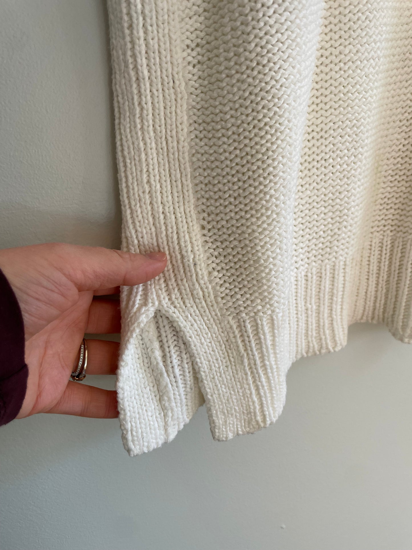 RETROD Ivory Knit Sleeveless Sweater Tank – Medium
