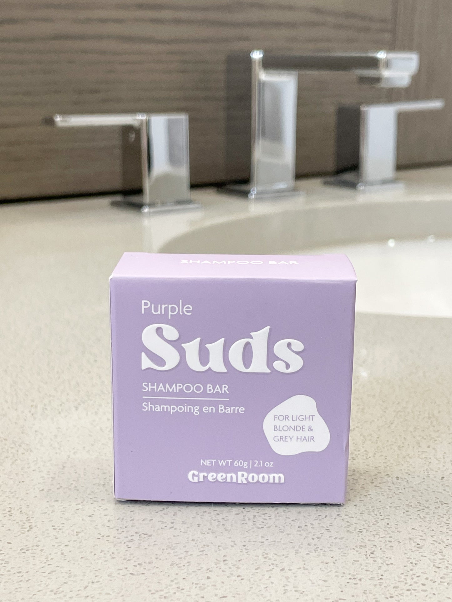 PURPLE Suds Shampoo Bar - Light Blonde + Grey Hair