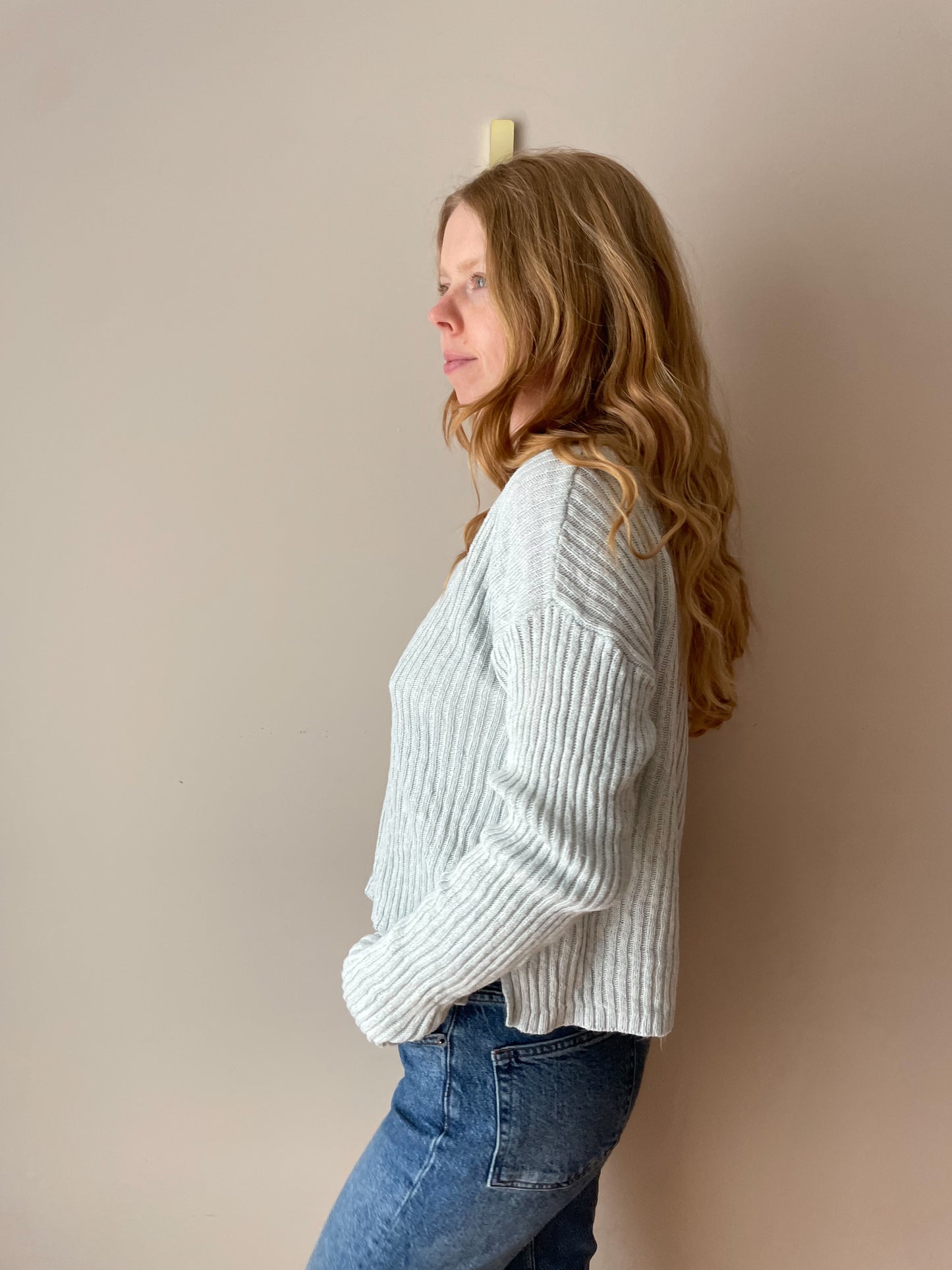 NOBO Baby Blue Cropped Knit Sweater - Large