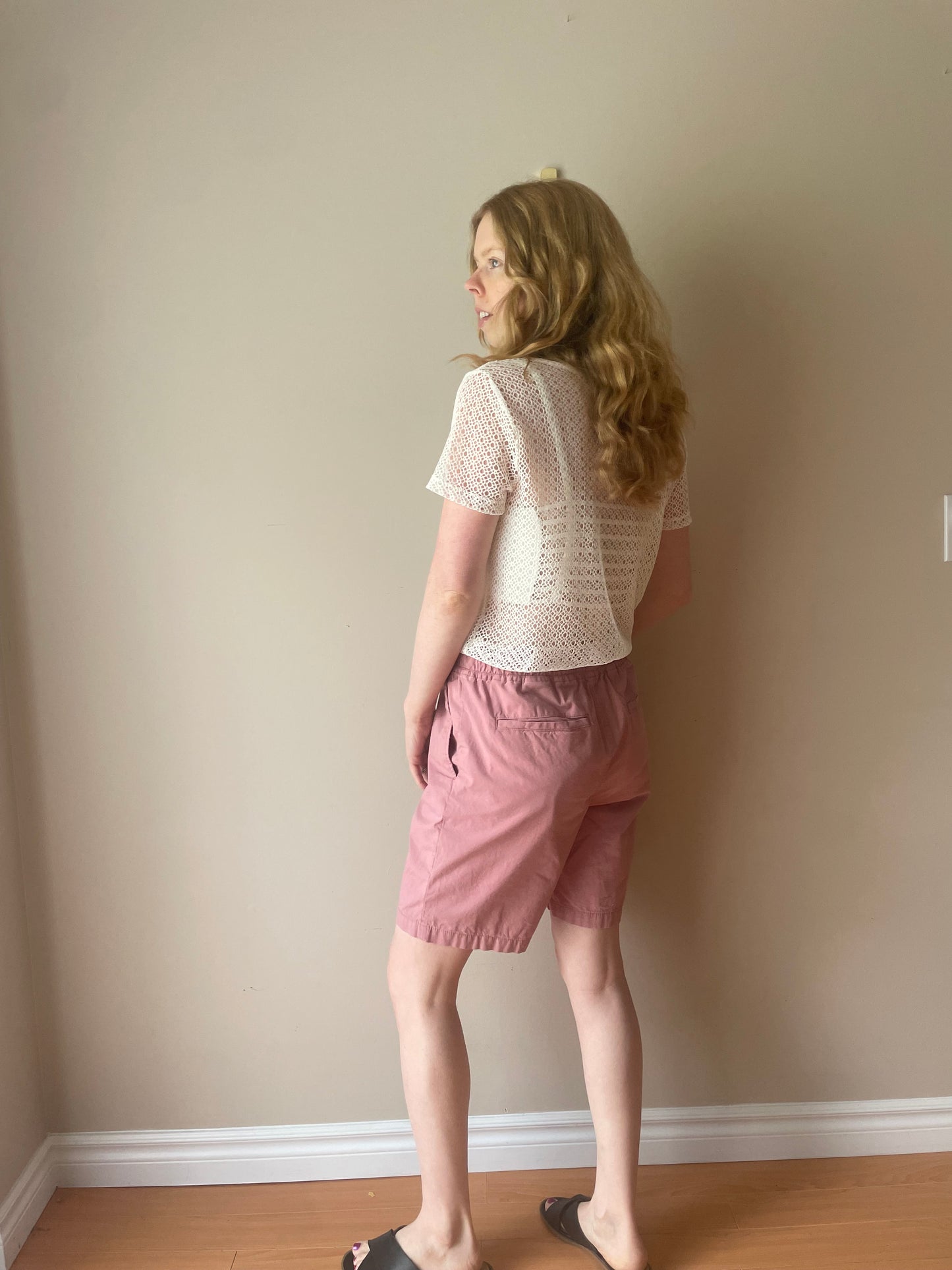 Banana Republic Dusty Rose Cotton-Blend Pull-On Shorts – Medium