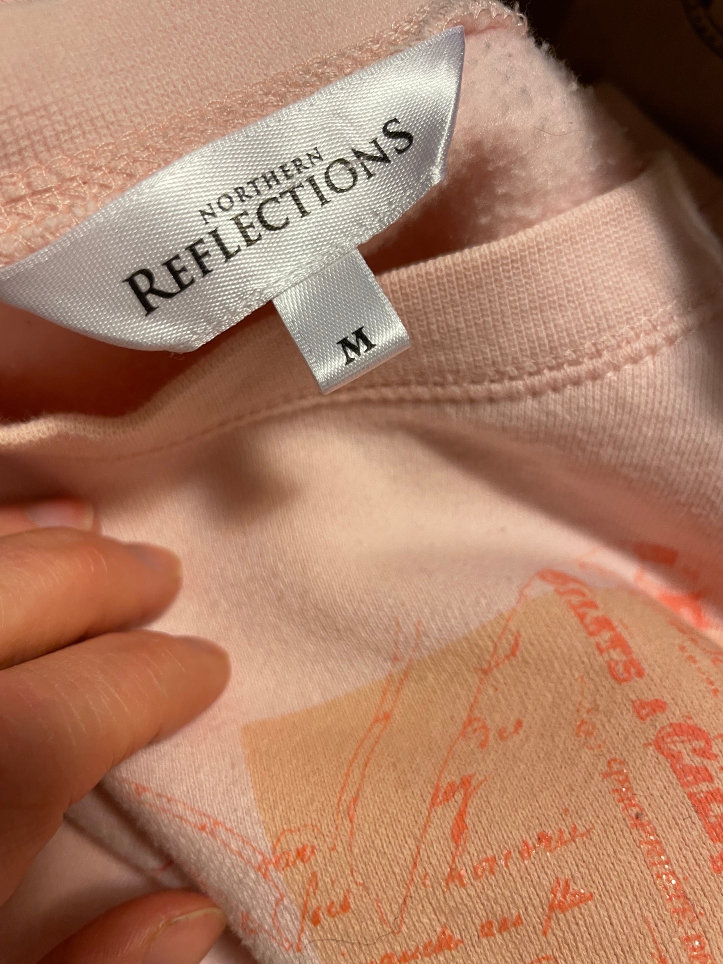 Northern Reflections Pink Bicycle Graphic Sweatshirt – Fleece Lined - Size M/L